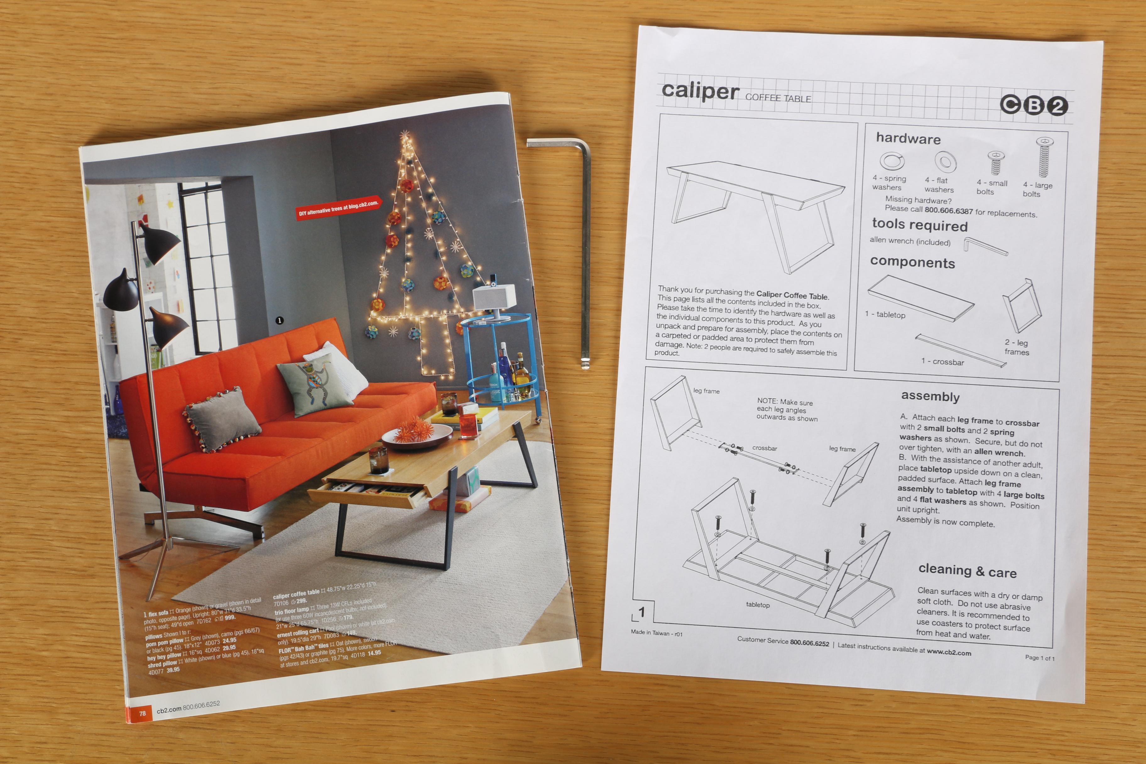 Modernist Style "Caliper" Coffee Table by Mark Daniel for CB2