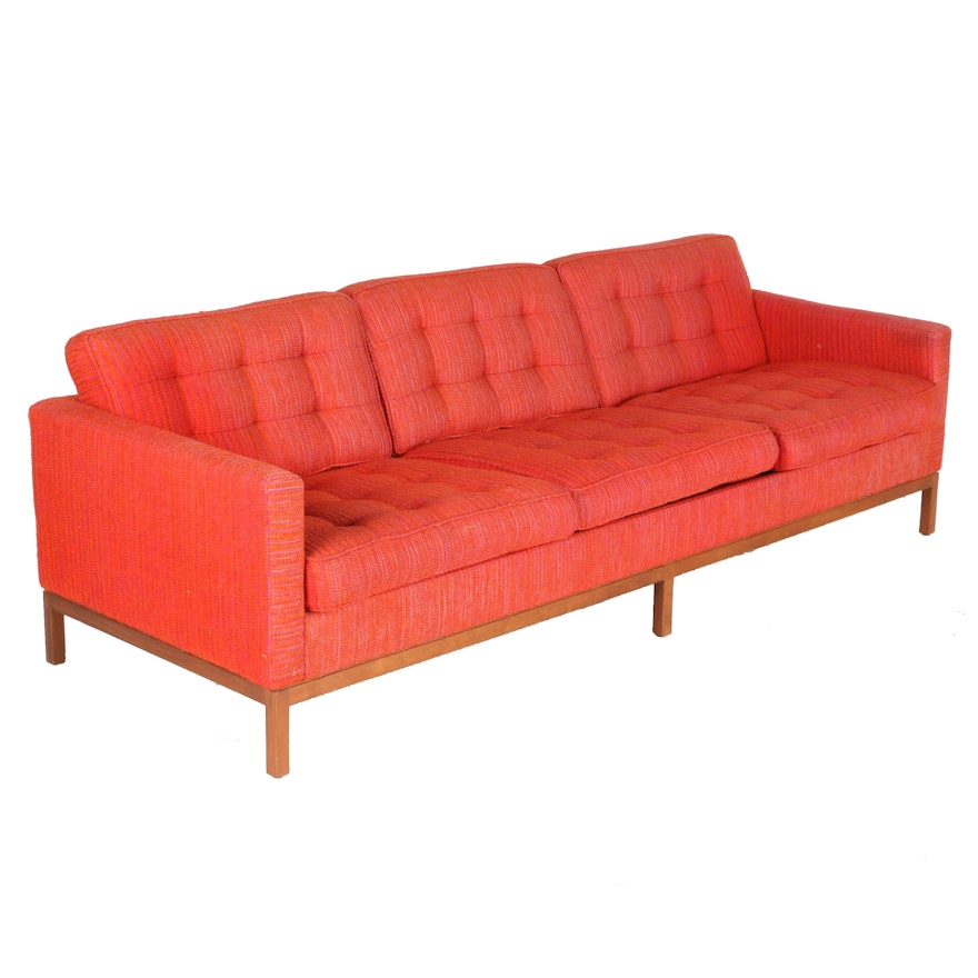 Vintage Modernist "1207" Sofa by Florence Knoll for Knoll International With Provenance