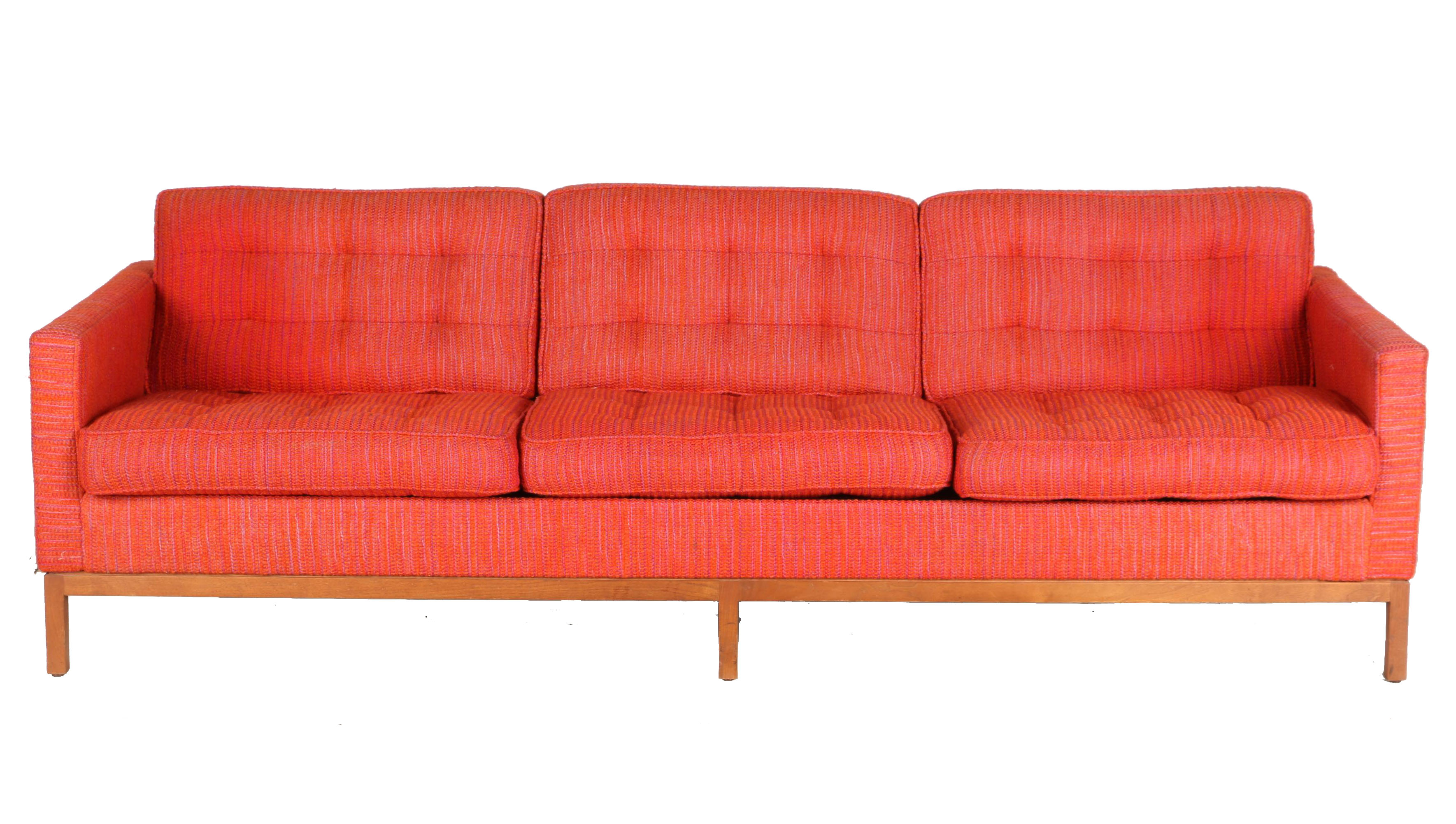 Vintage Modernist "1207" Sofa by Florence Knoll for Knoll International With Provenance