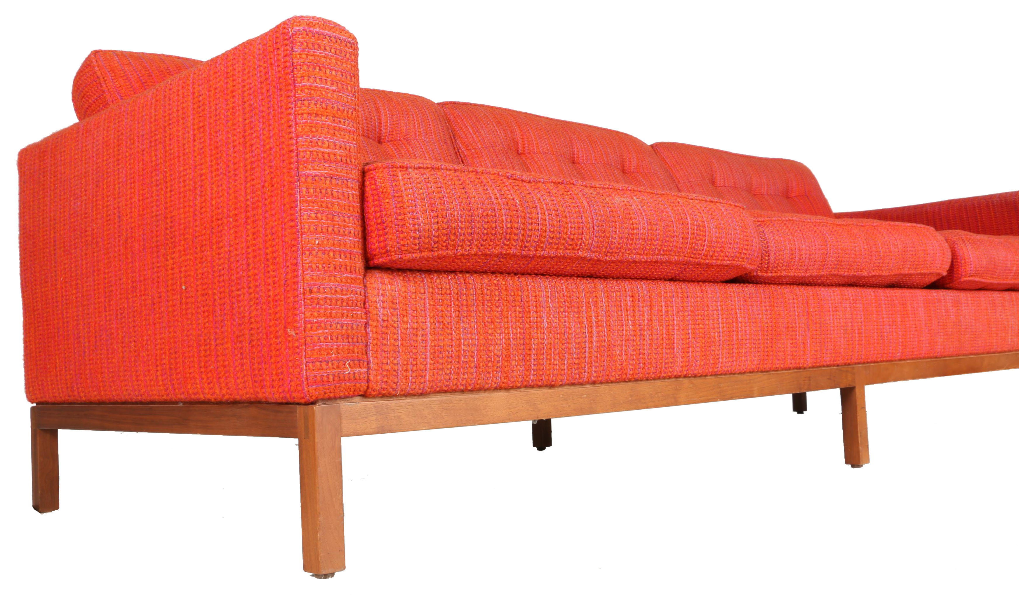 Vintage Modernist "1207" Sofa by Florence Knoll for Knoll International With Provenance