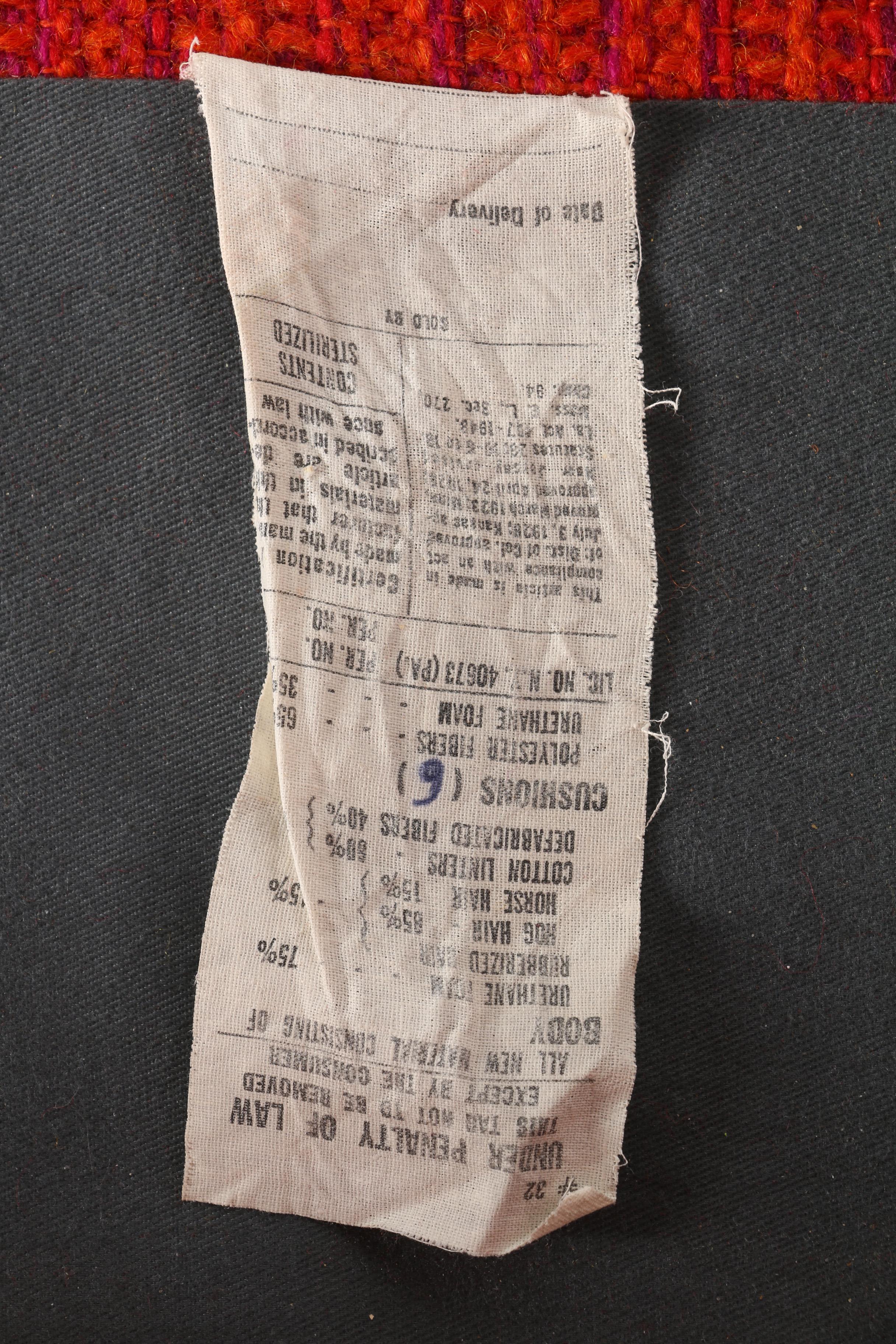 Vintage Modernist "1207" Sofa by Florence Knoll for Knoll International With Provenance