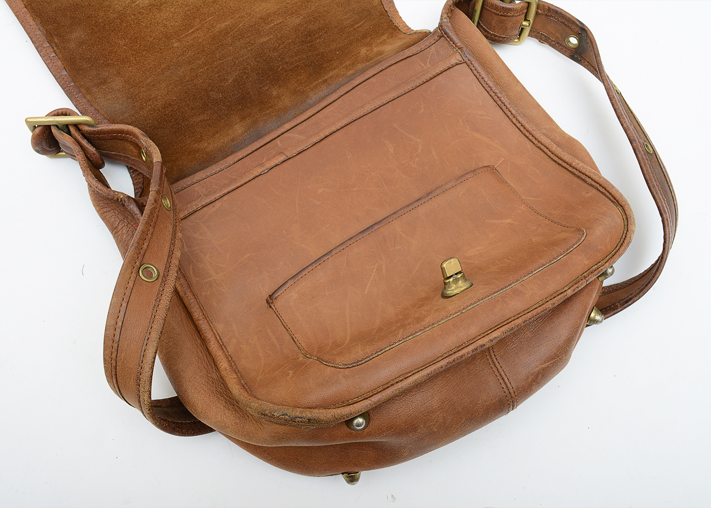 Vintage Coach Brown Leather Purse