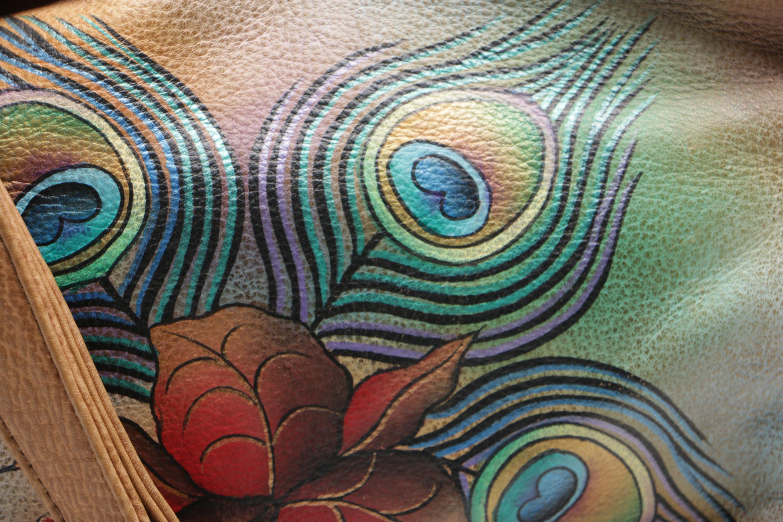 Hand Painted Leather Bags Featuring Biacci