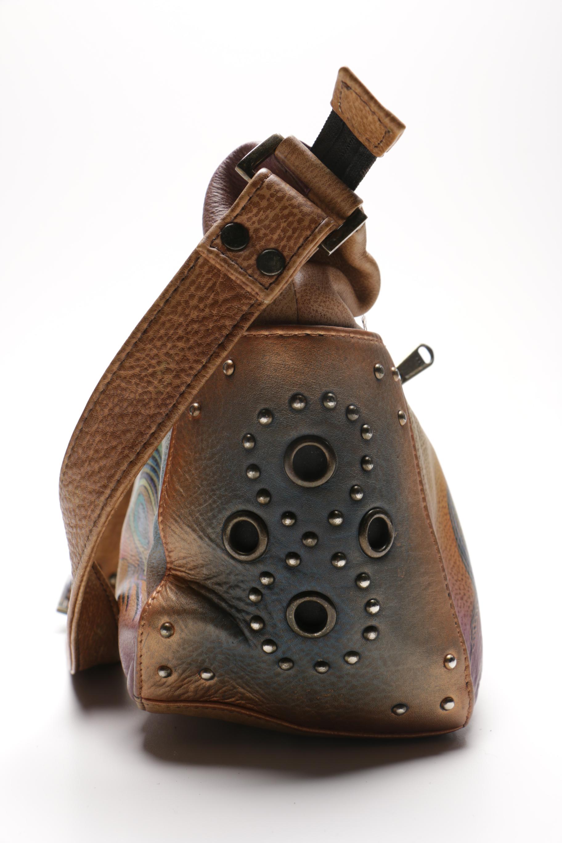 Hand Painted Leather Bags Featuring Biacci