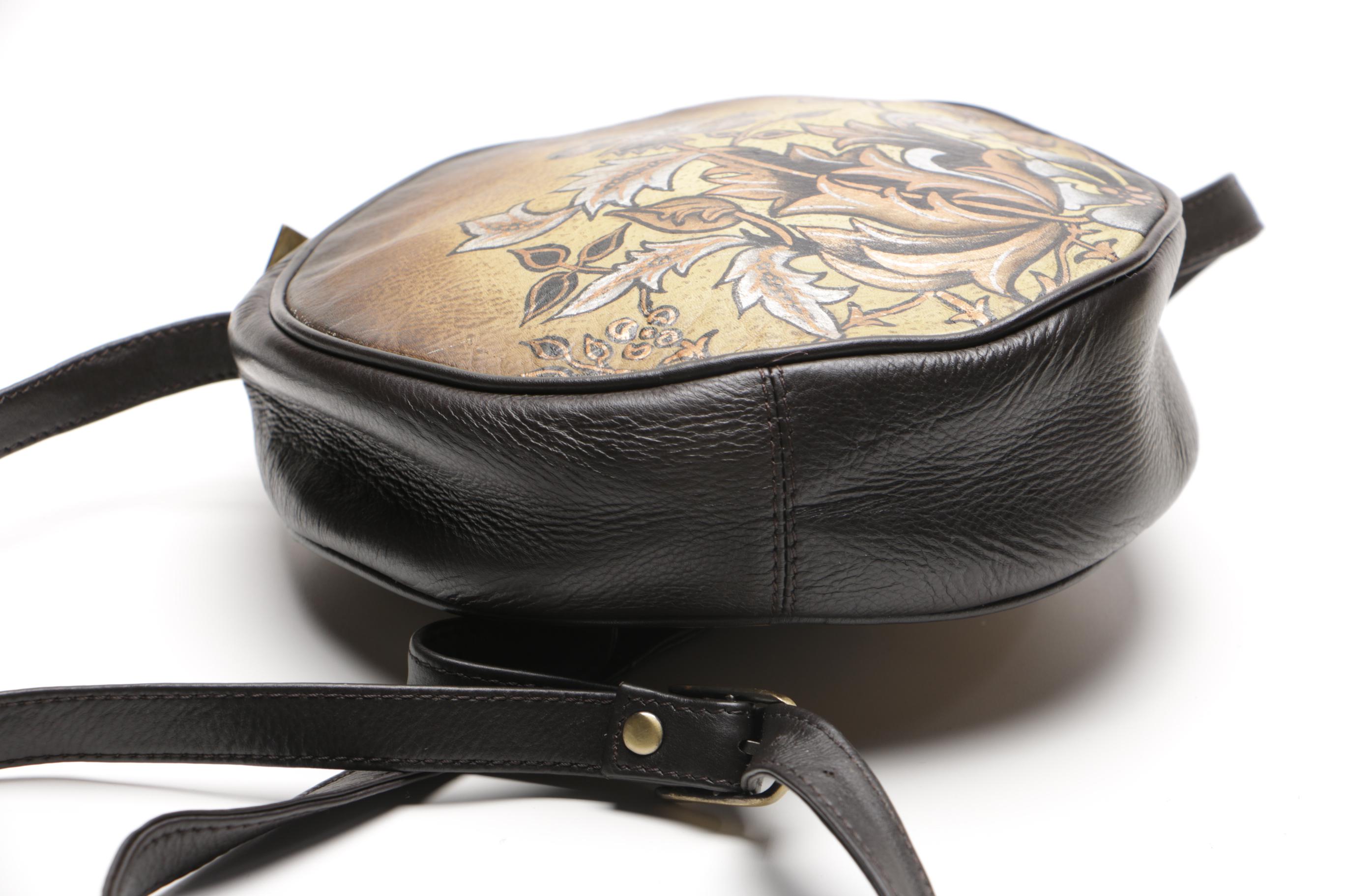 Hand Painted Leather Bags Featuring Biacci