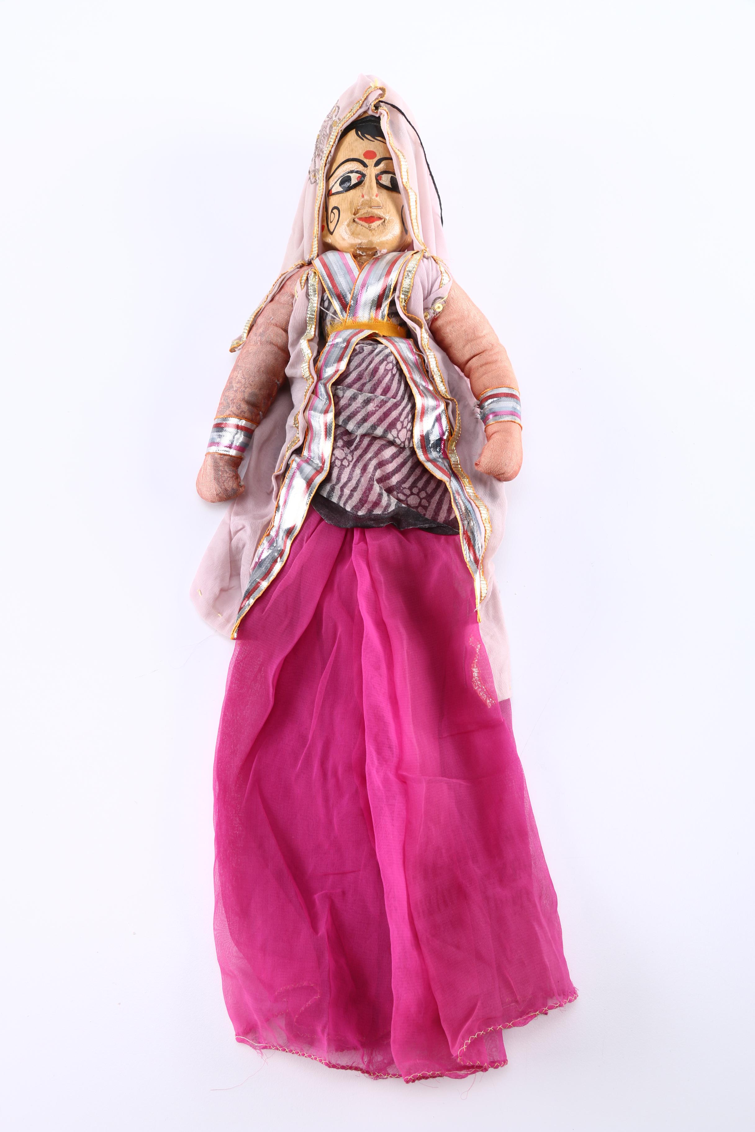 Indian Carved Wooden Puppet