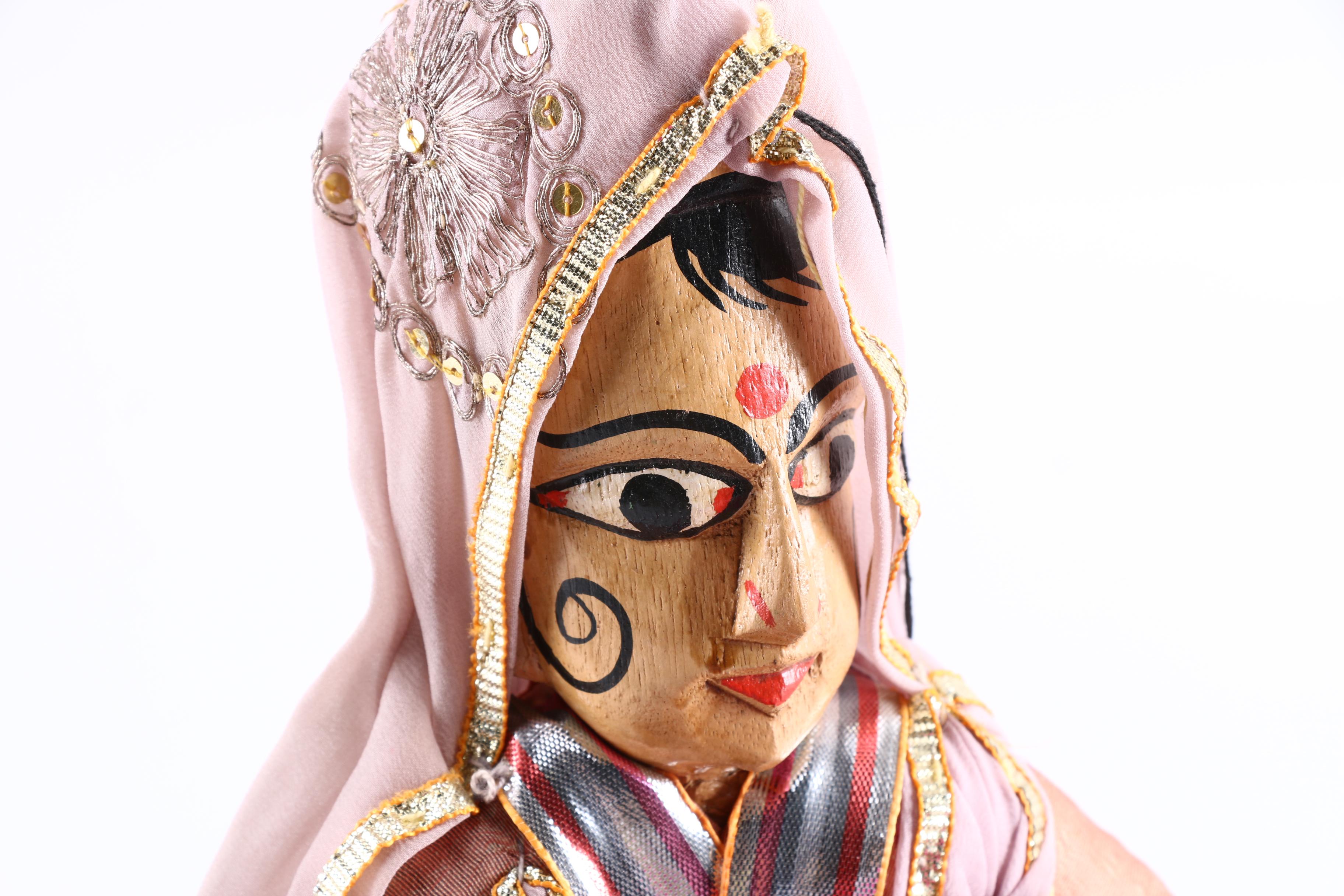 Indian Carved Wooden Puppet
