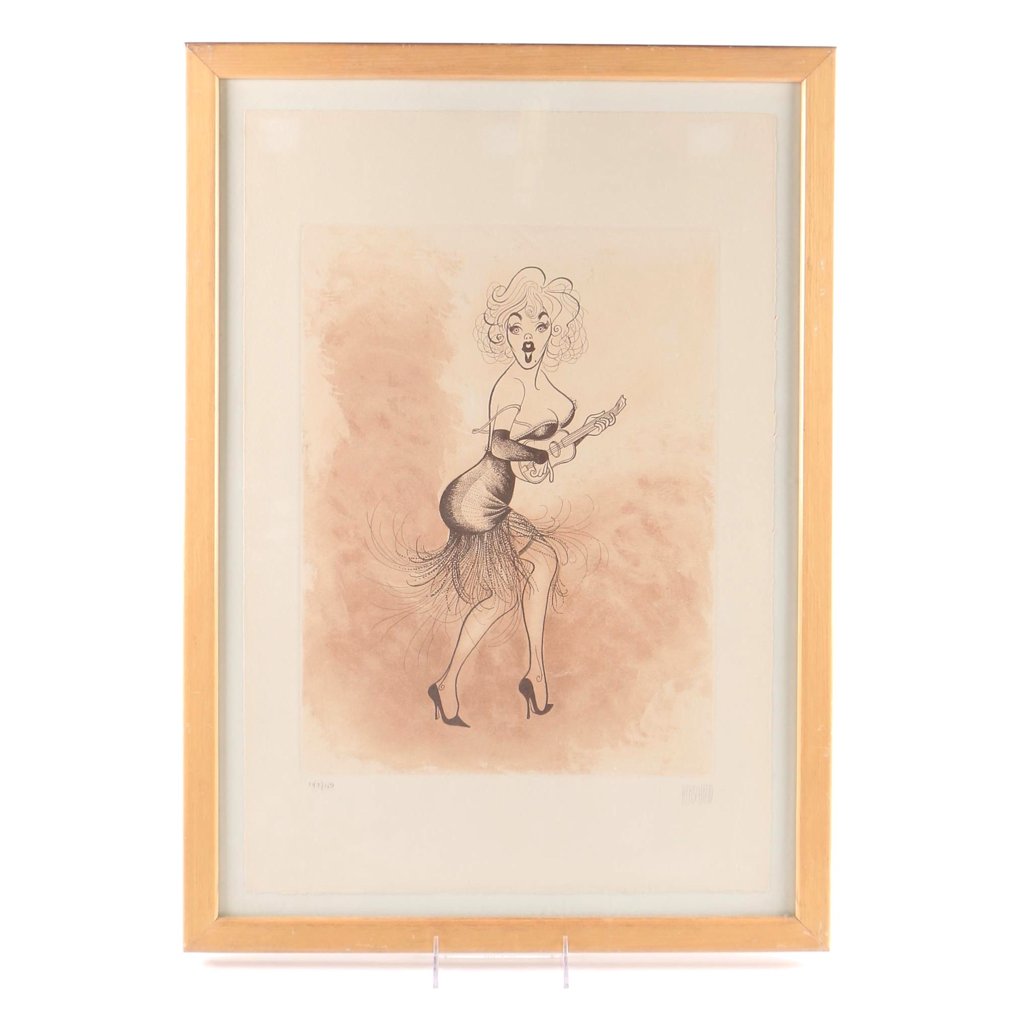 Albert Hirschfeld Signed Limited Edition Etching "Marilyn Monroe"