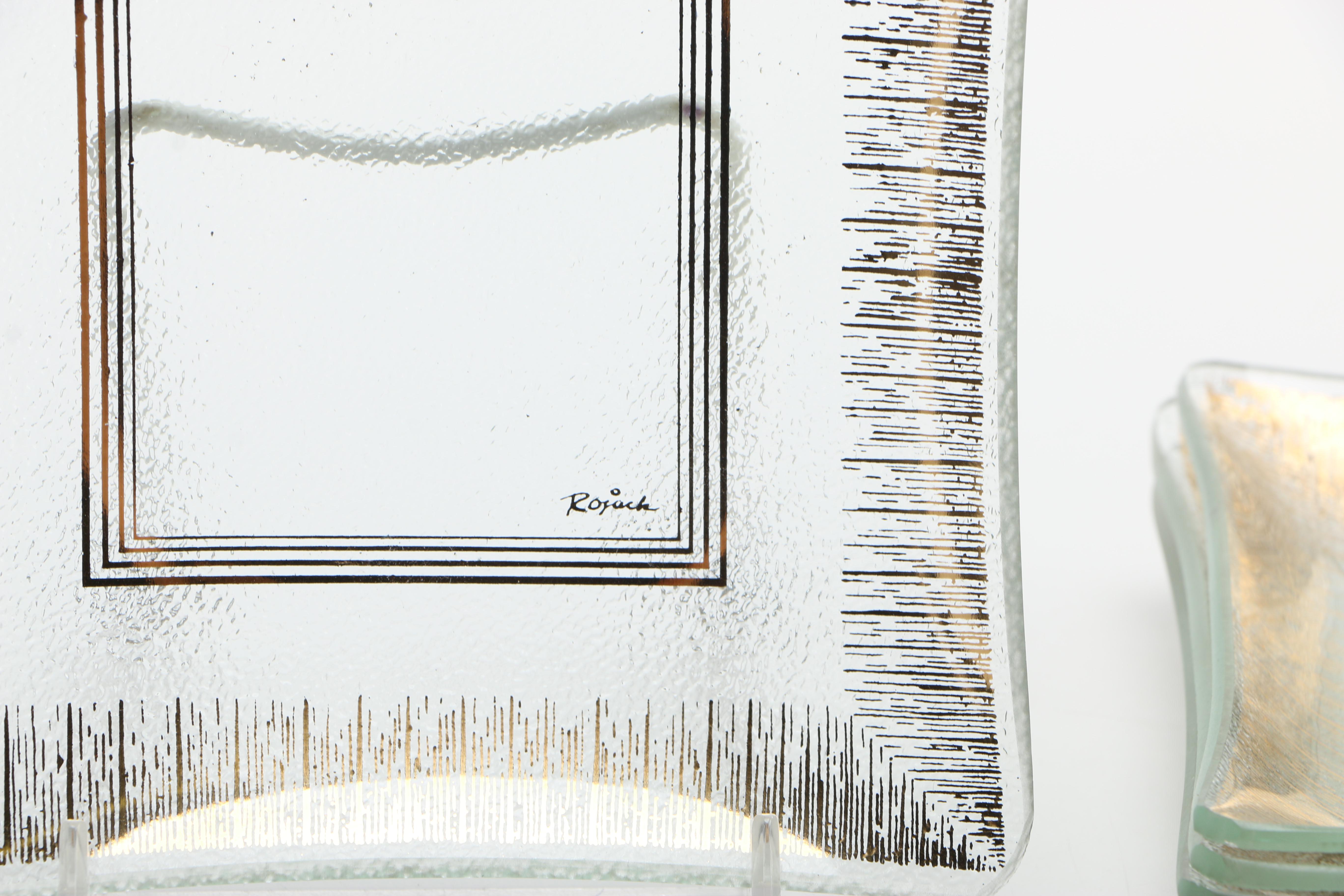 Set of Four Vintage Mid-Century Rojack Cocktail Plates