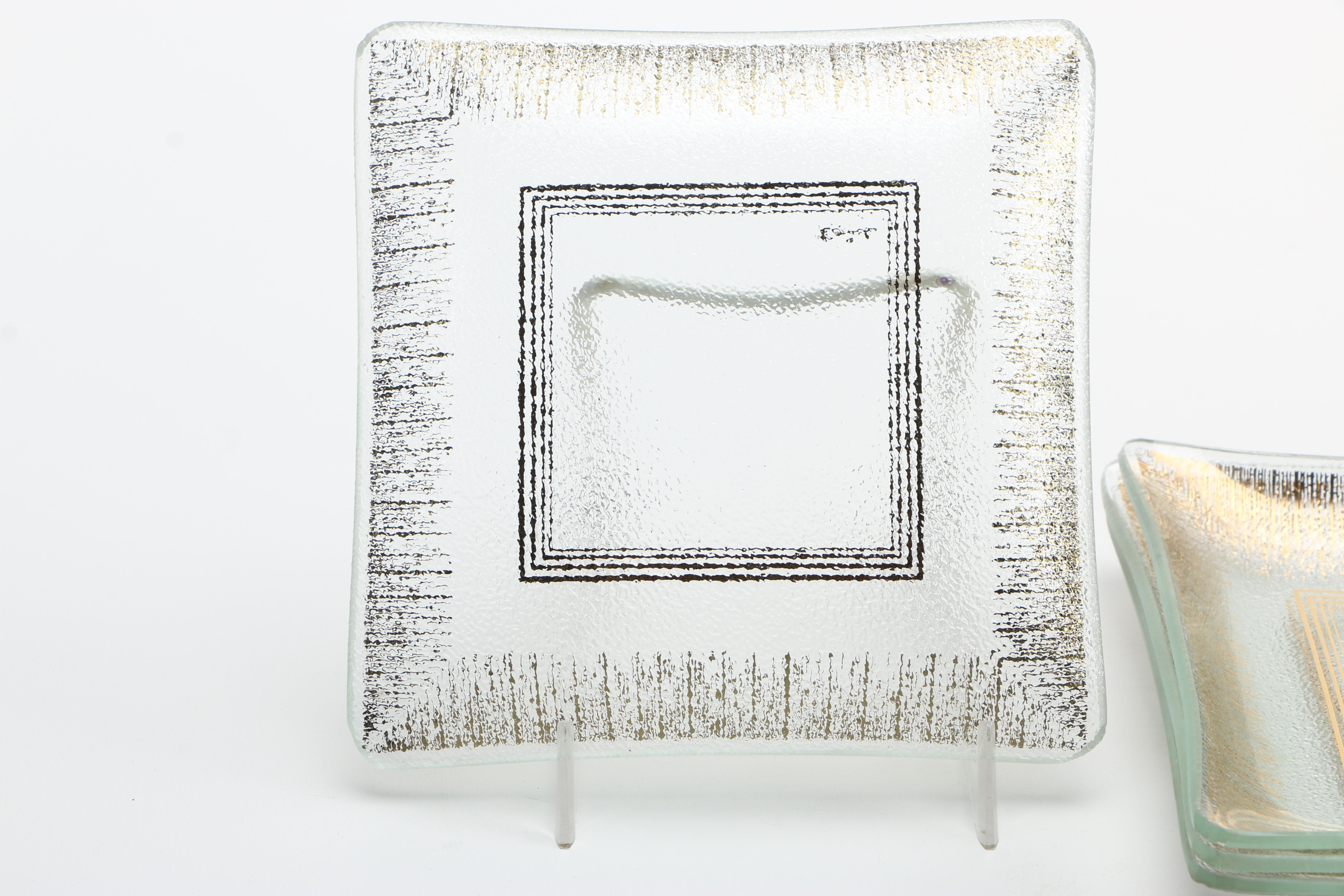 Set of Four Vintage Mid-Century Rojack Cocktail Plates