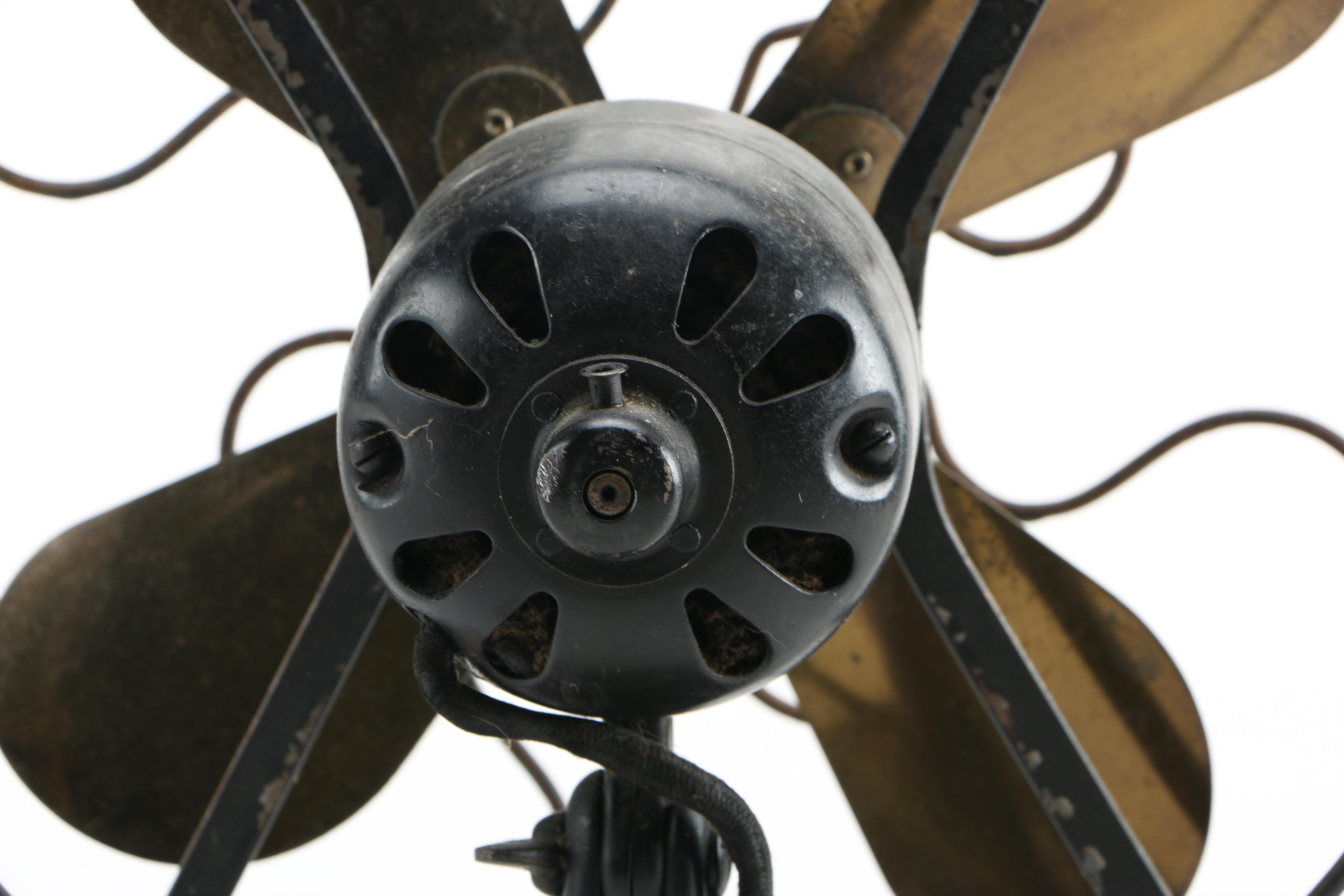 Vintage Gold Wave Fan and Clock