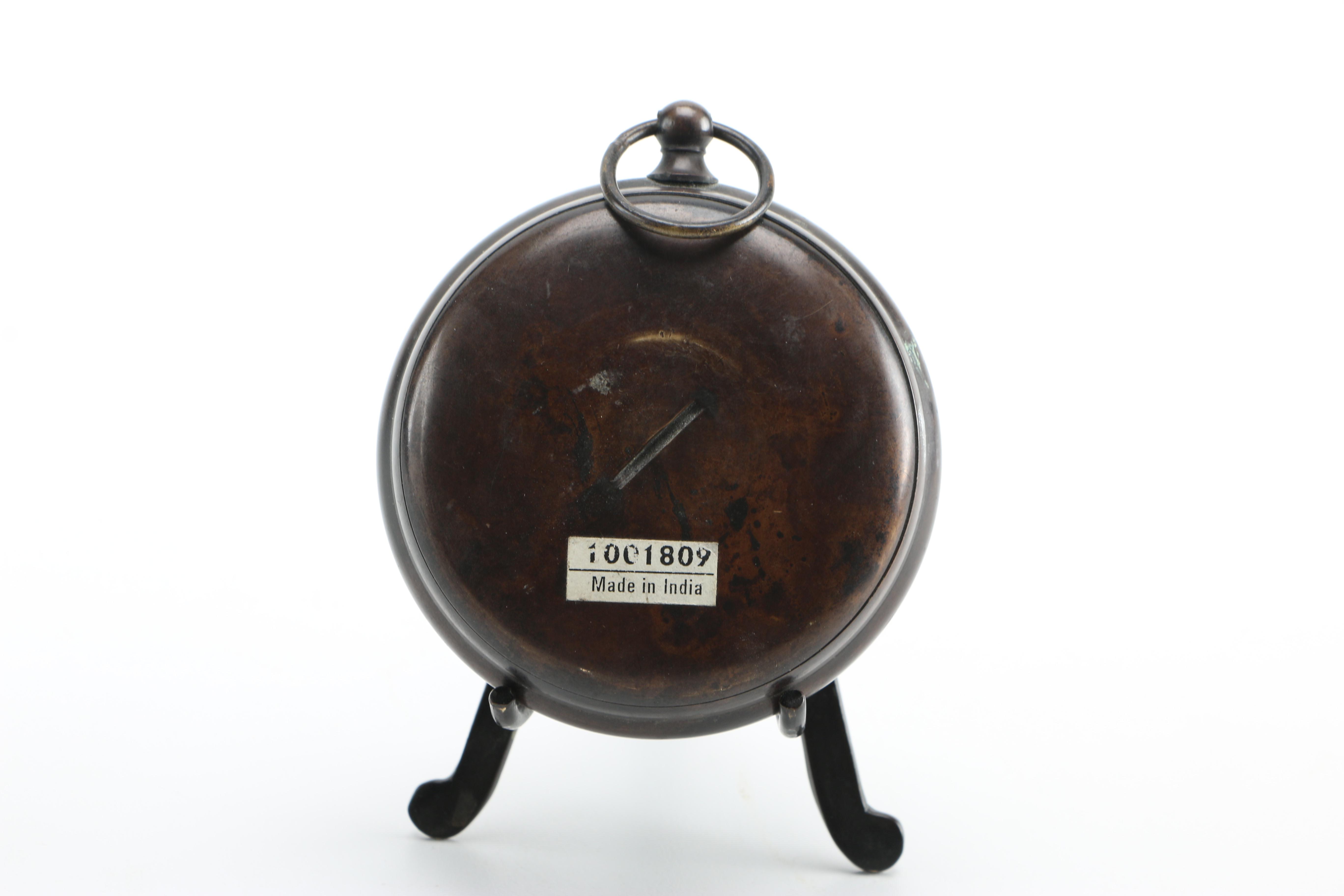 Vintage Gold Wave Fan and Clock