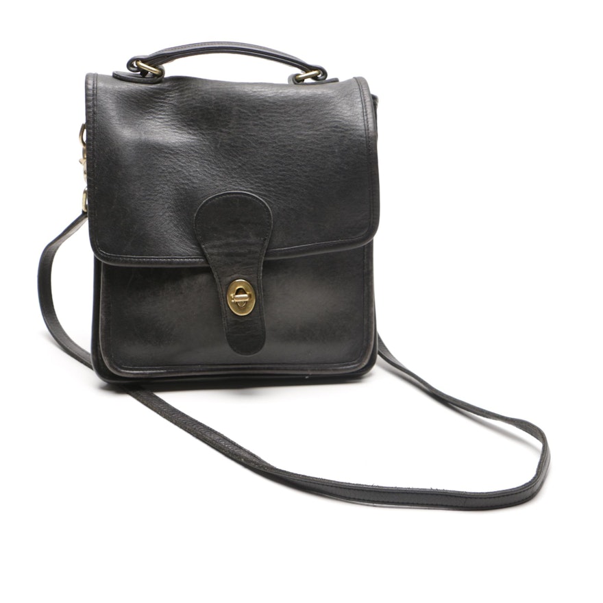 Black Coach Saddle Bag