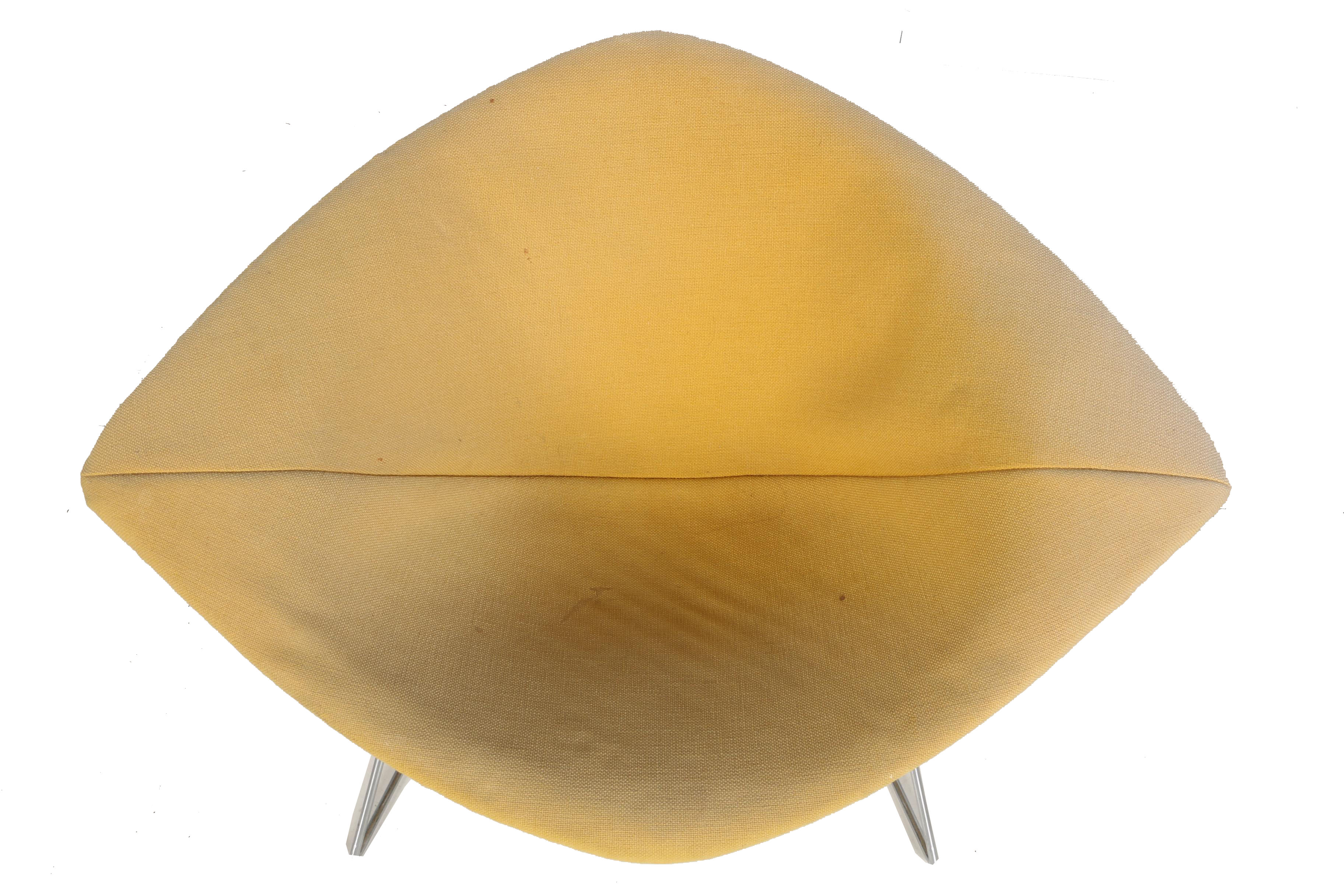 Mid Century Modern Yellow "Diamond" Lounge Chair by Harry Bertoia for Knoll