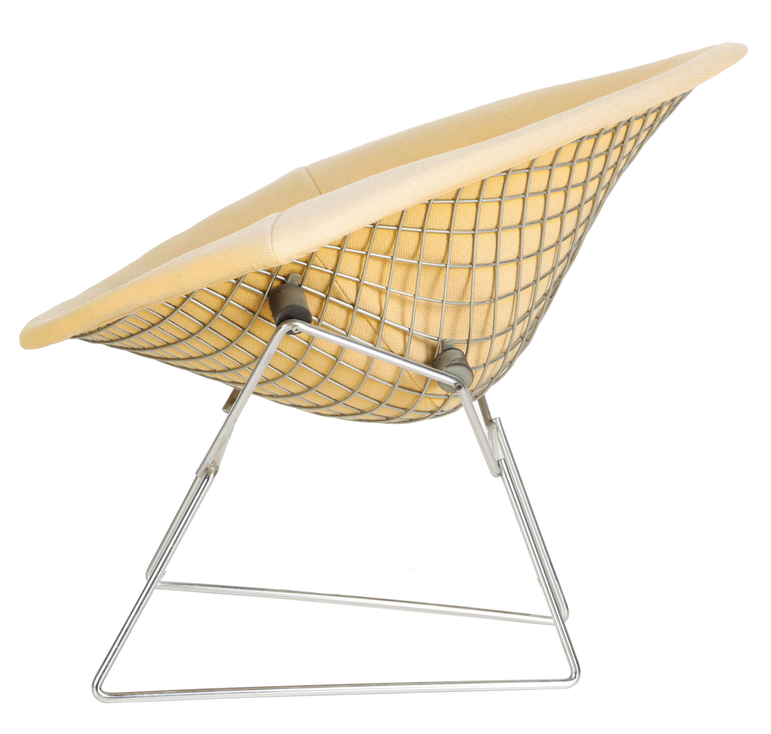 Mid Century Modern Yellow "Diamond" Lounge Chair by Harry Bertoia for Knoll