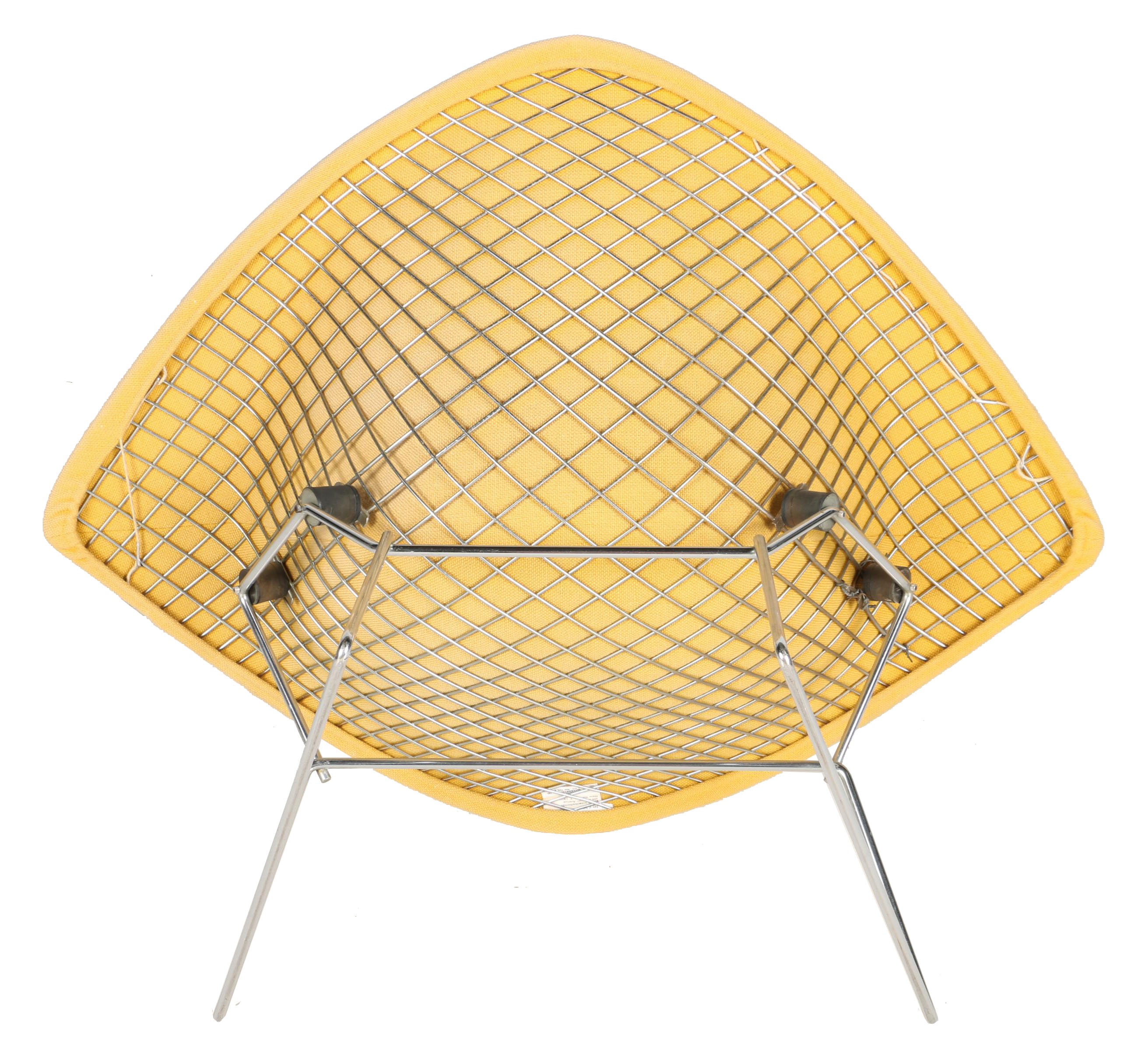 Mid Century Modern Yellow "Diamond" Lounge Chair by Harry Bertoia for Knoll