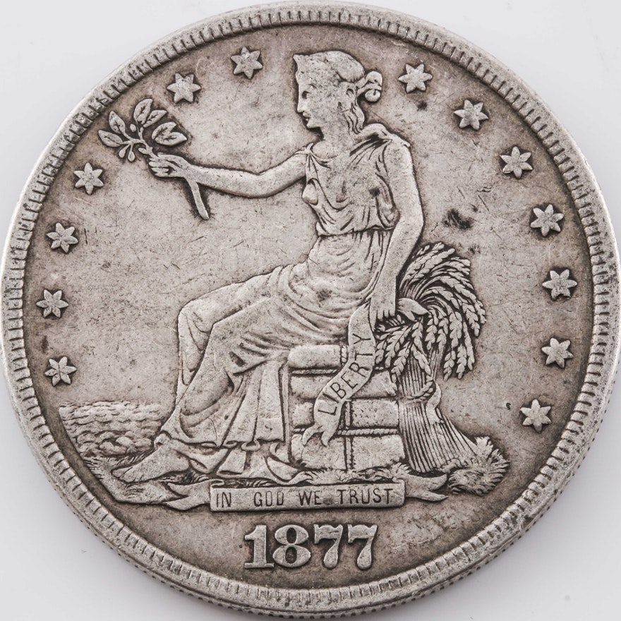 1877 Trade Silver Dollar