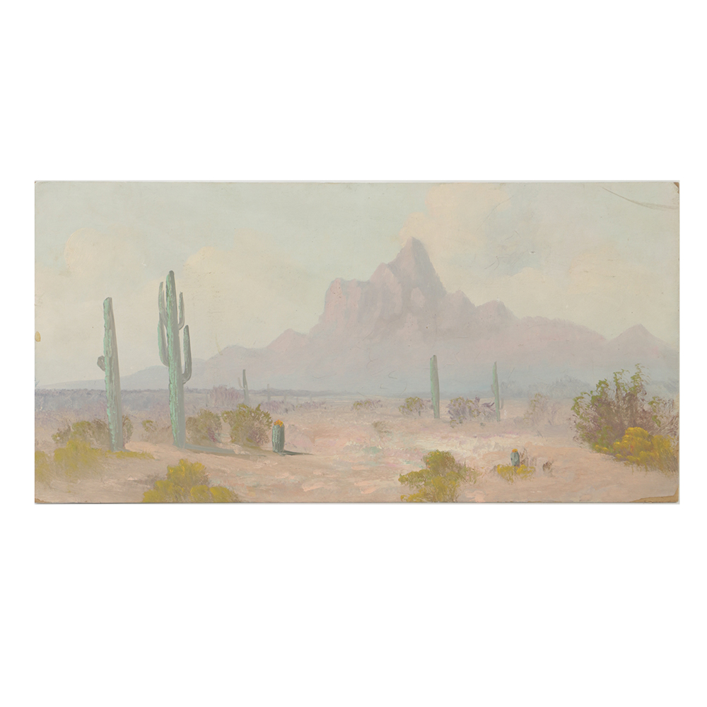 John A. Speer Oil Painting on Board Desert Landscape
