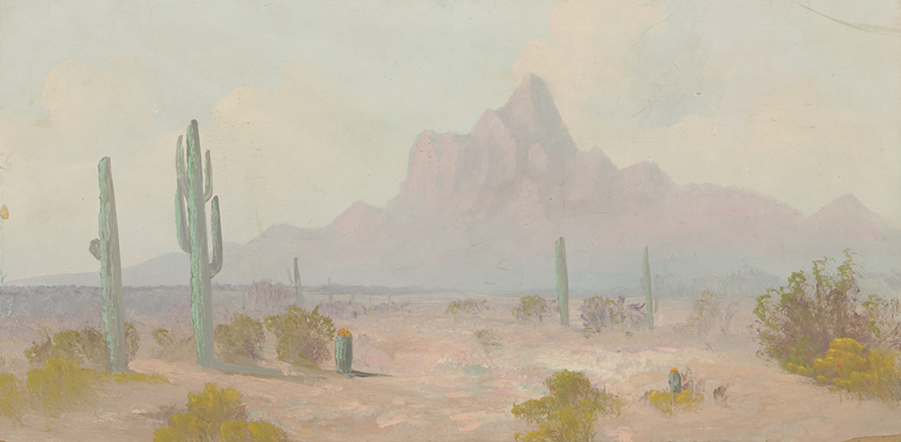 John A. Speer Oil Painting on Board Desert Landscape