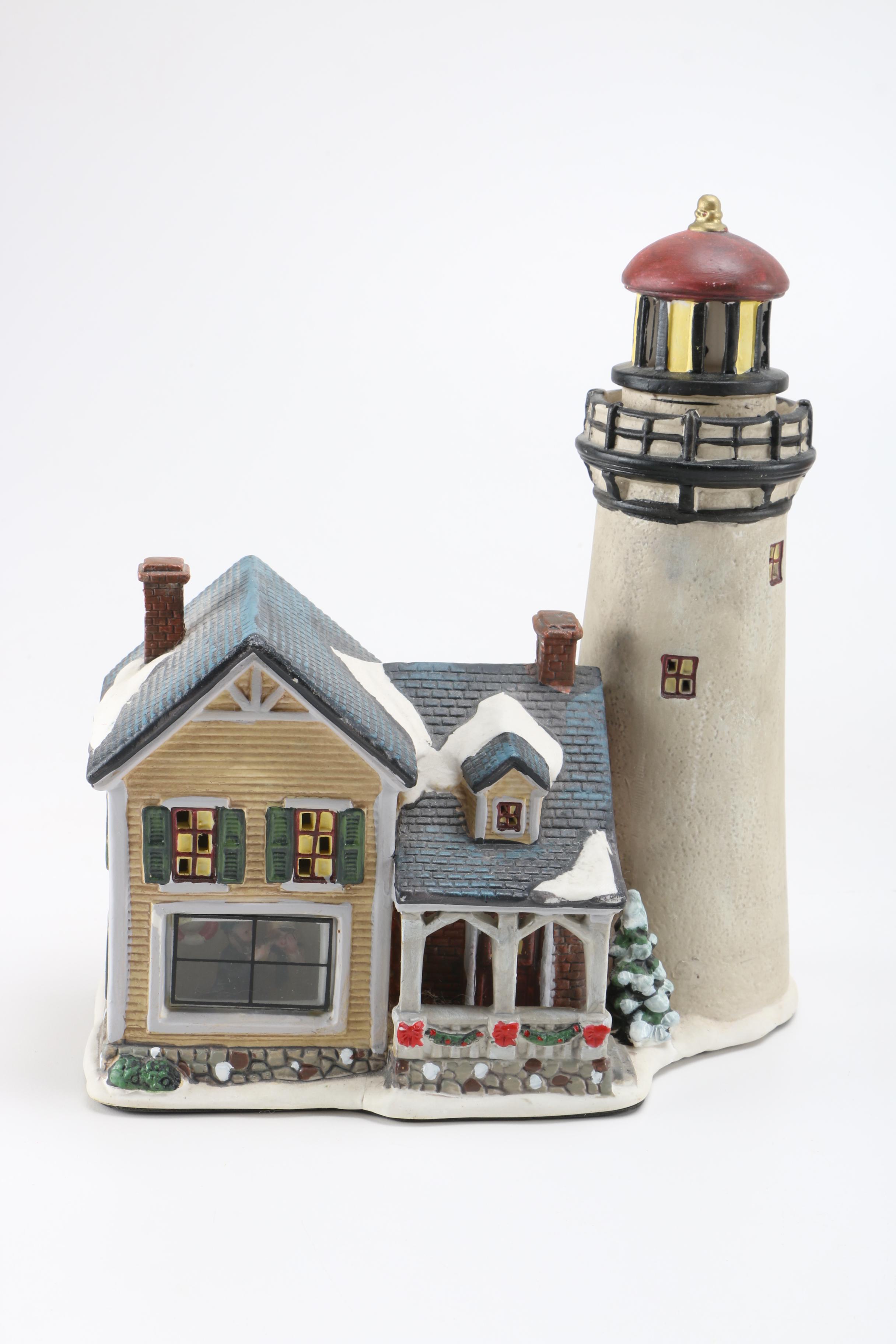 Department 56 Ceramic "Snow Village" Model Buildings