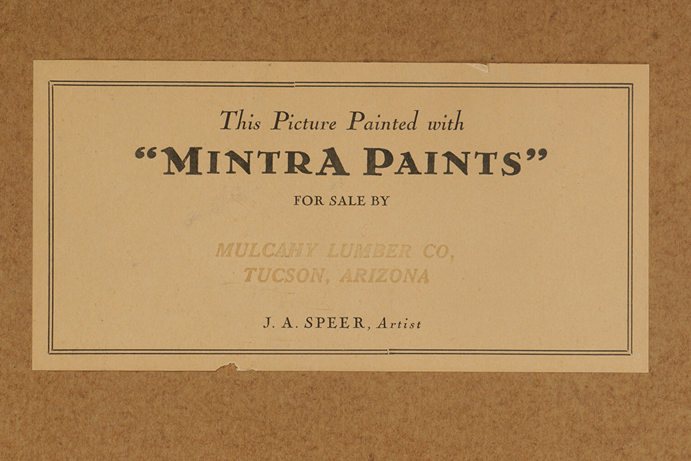 John A. Speer Oil Painting on Board Desert Landscape