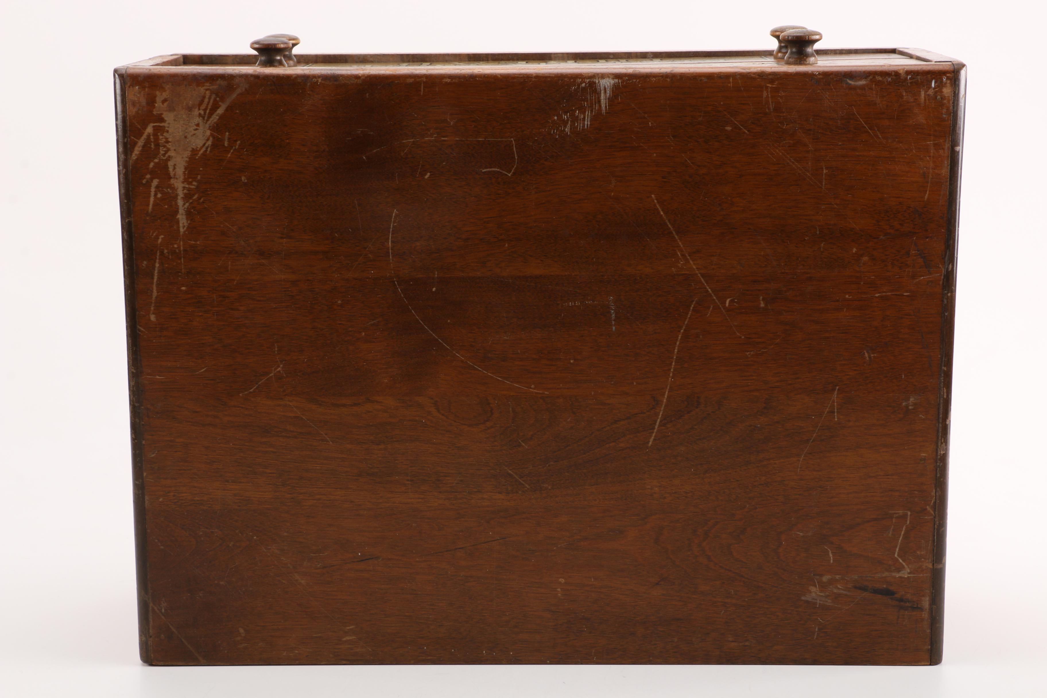 Vintage J. & P. Coats Wooden Thread Box
