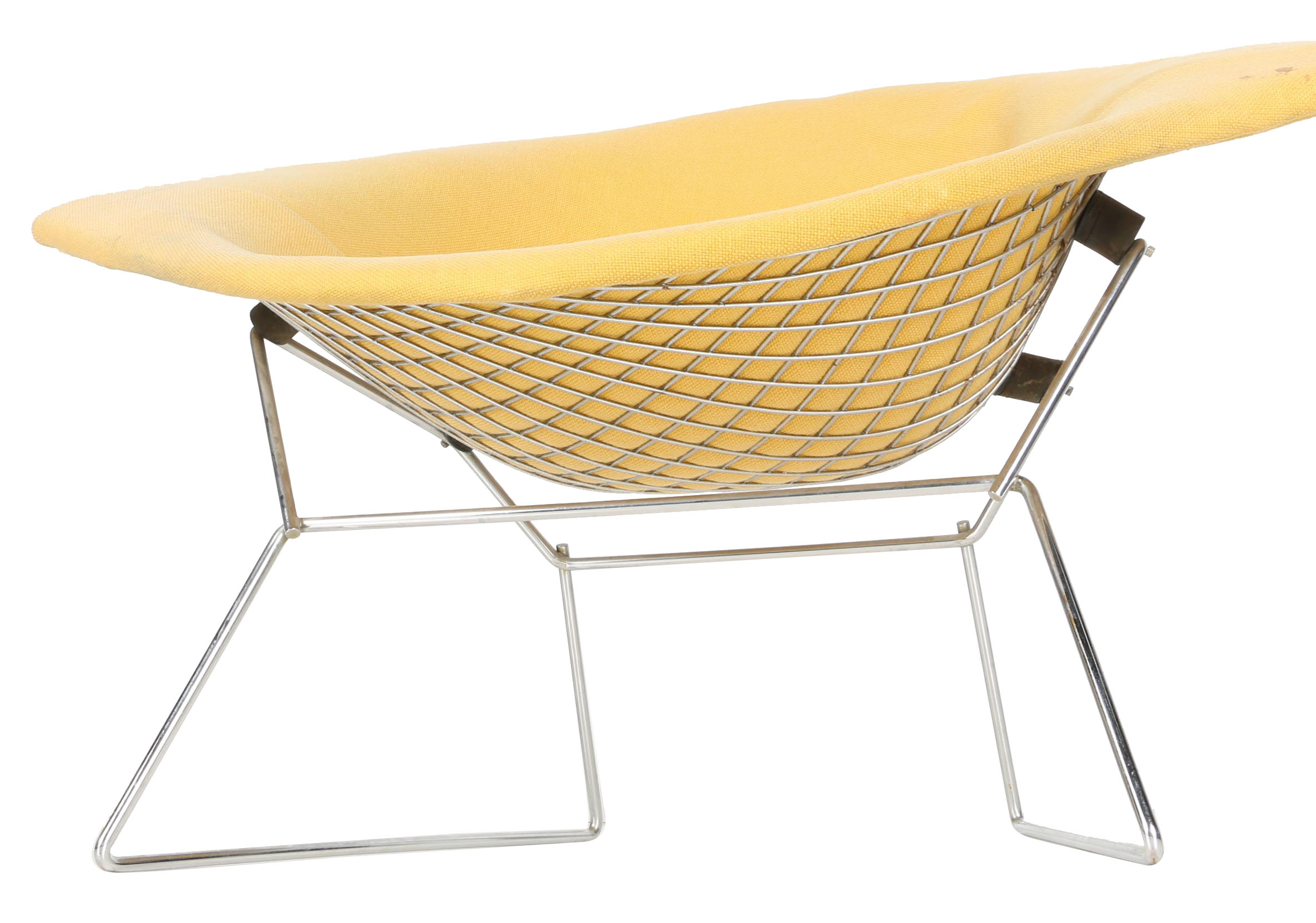 Mid Century Modern Yellow "Diamond" Lounge Chair by Harry Bertoia for Knoll