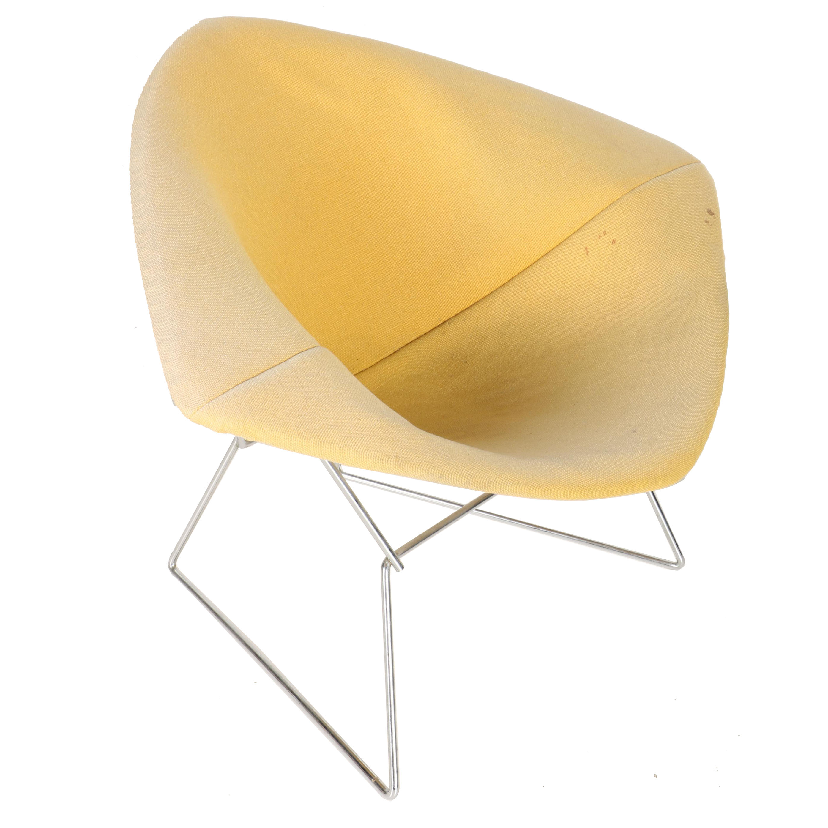 Mid Century Modern Yellow "Diamond" Lounge Chair by Harry Bertoia for Knoll