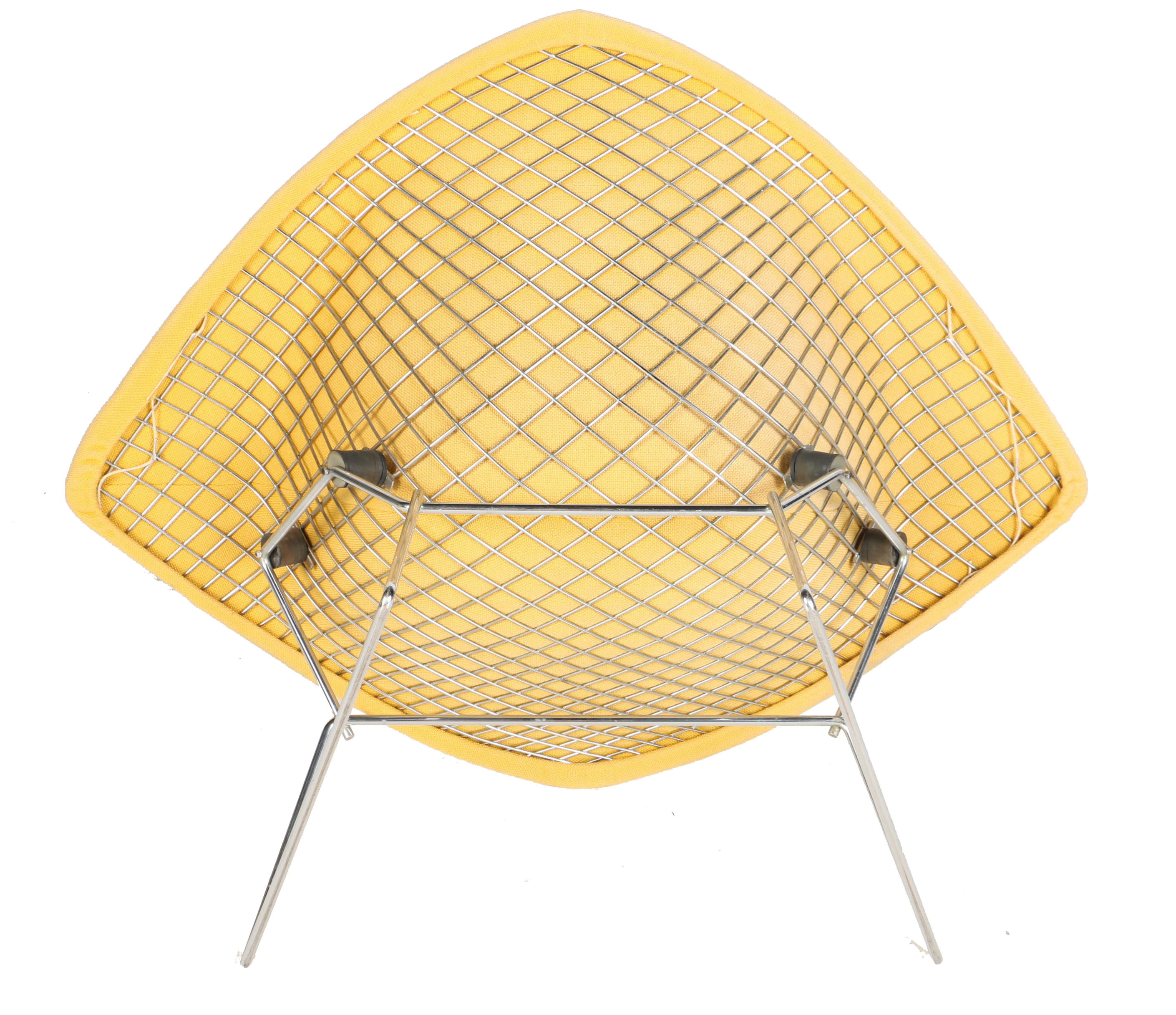 Mid Century Modern Yellow "Diamond" Lounge Chair by Harry Bertoia for Knoll