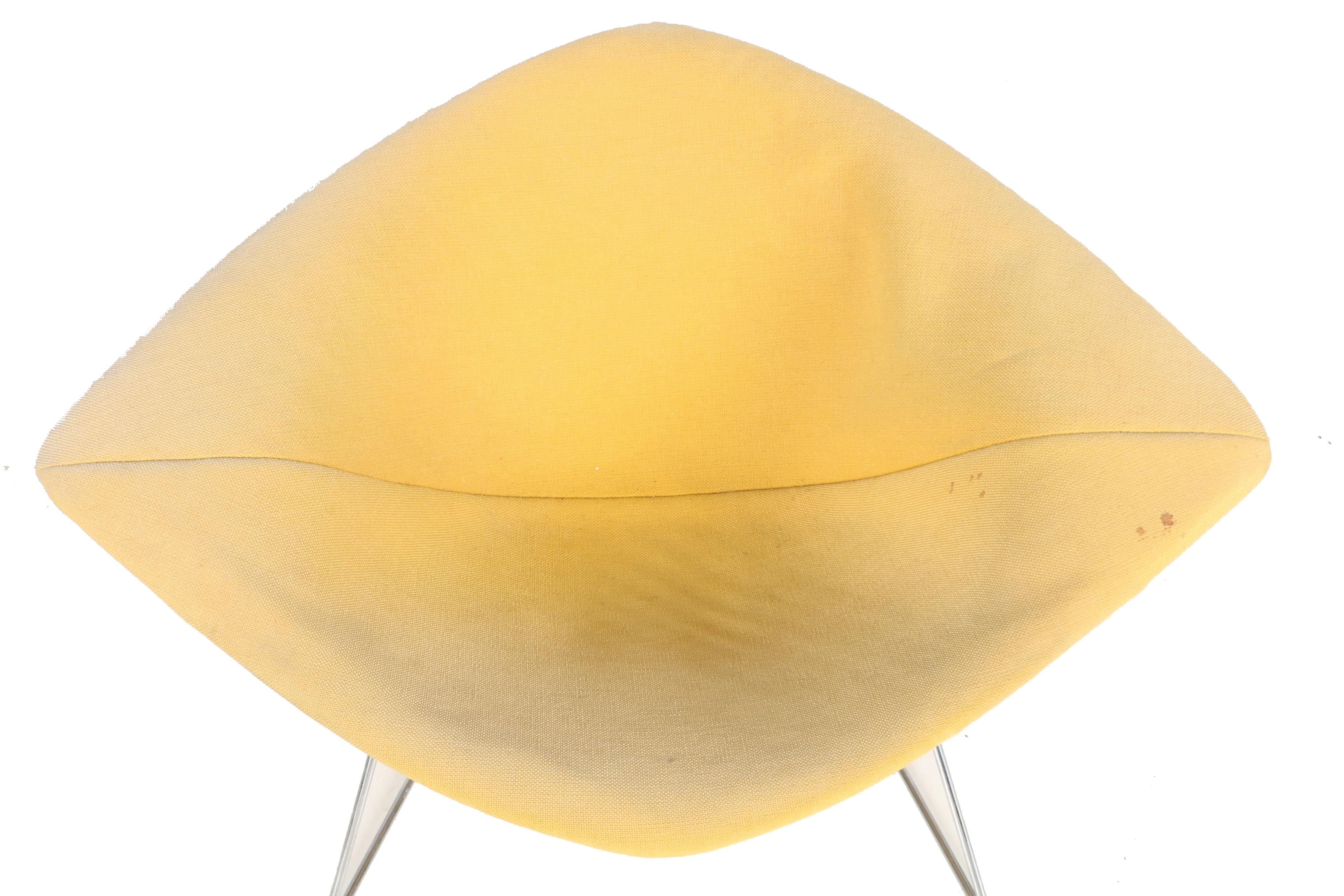 Mid Century Modern Yellow "Diamond" Lounge Chair by Harry Bertoia for Knoll