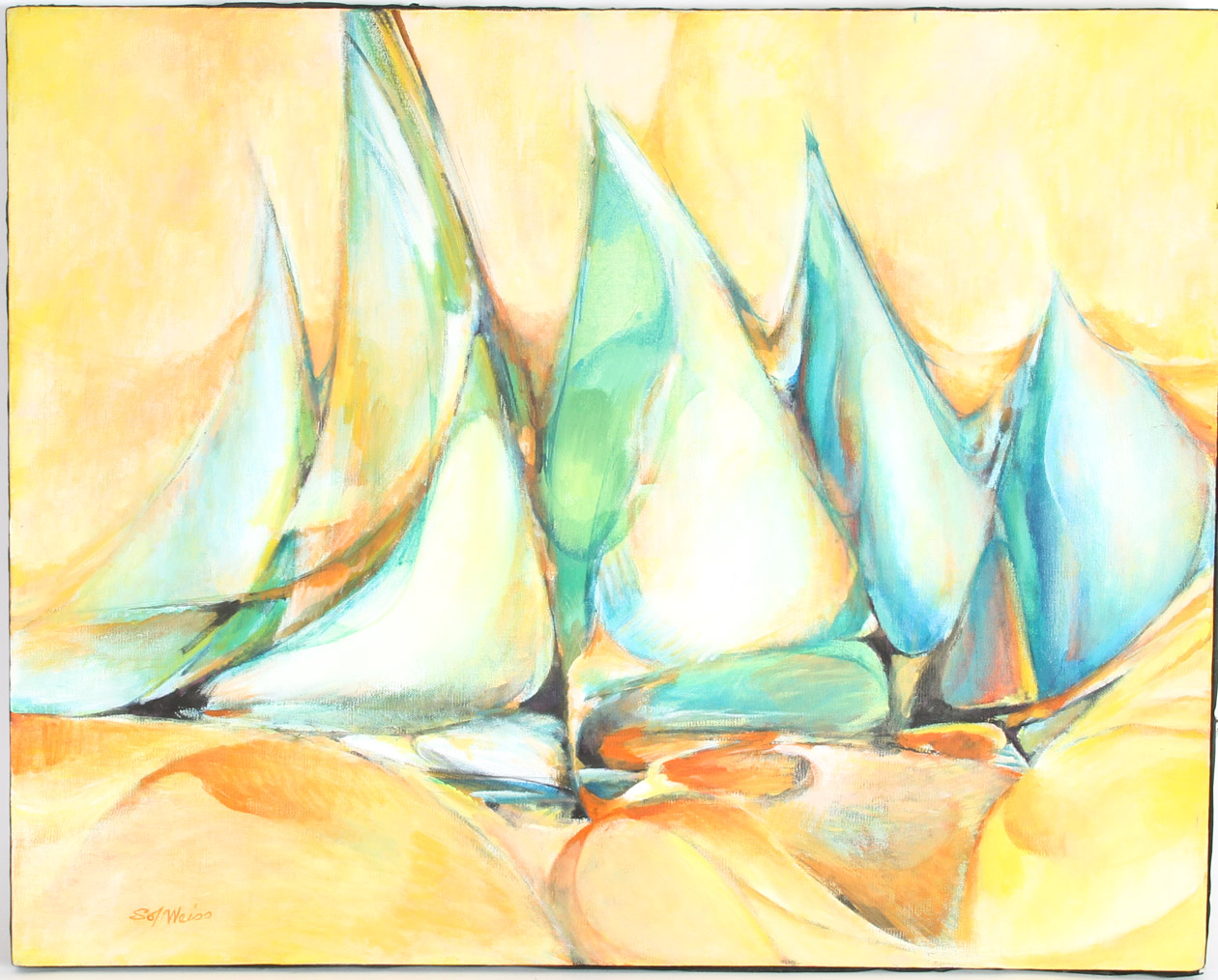 Sol Weiss Acrylic Painting on Canvas