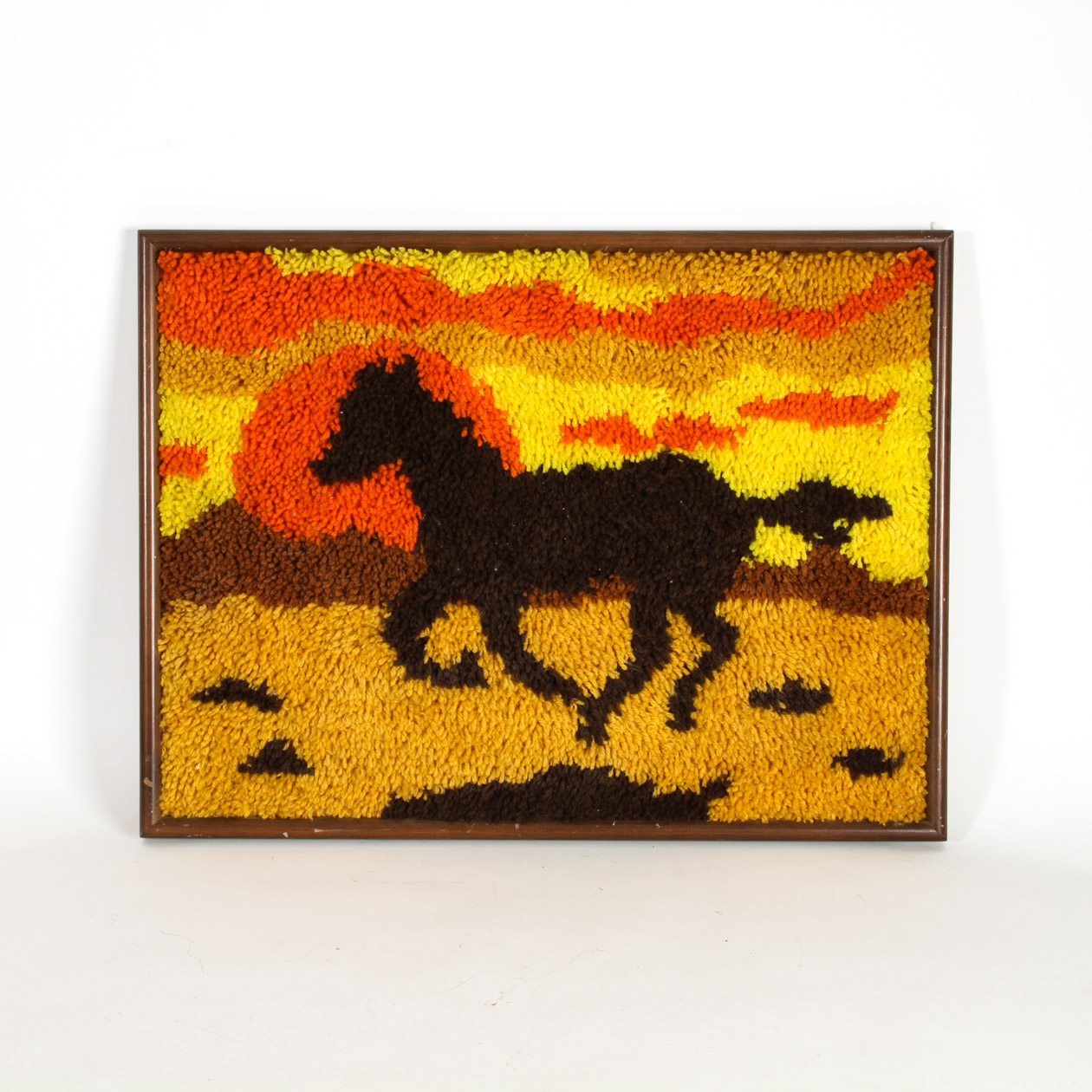 Framed Handmade Equestrian Themed Rug