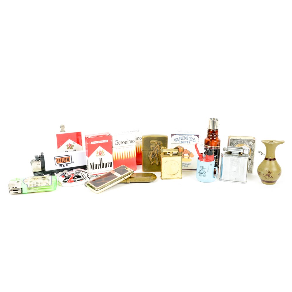 Collection of Vintage Cigarette Lighters