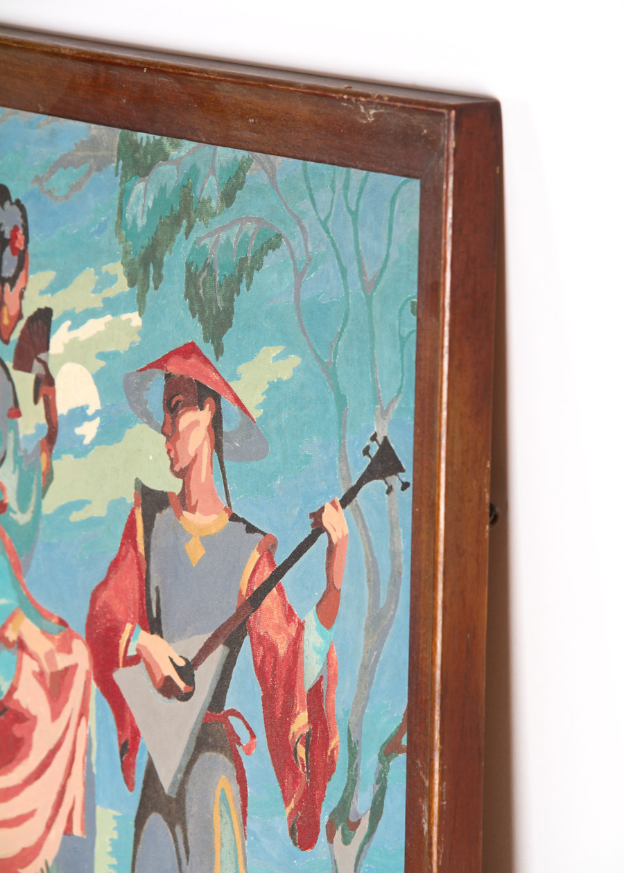 Vintage Asian Inspired Paint by Numbers Painting