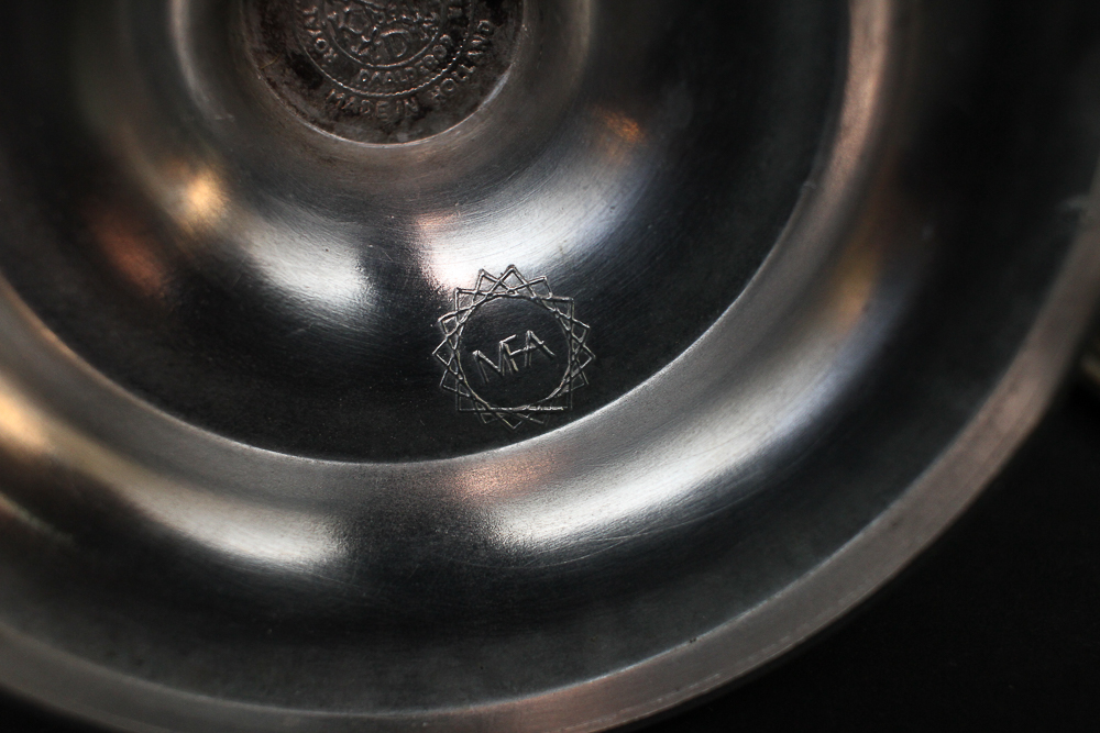 Royal Holland Pewter Porringer Bowl and Candlestick