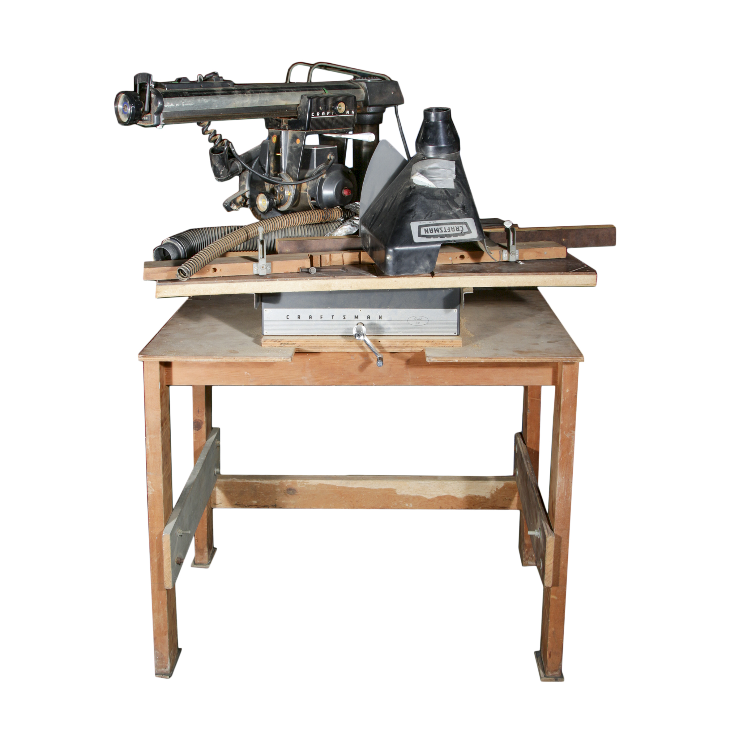 Handcrafted Work Bench and Craftsman Radial 100 Saw