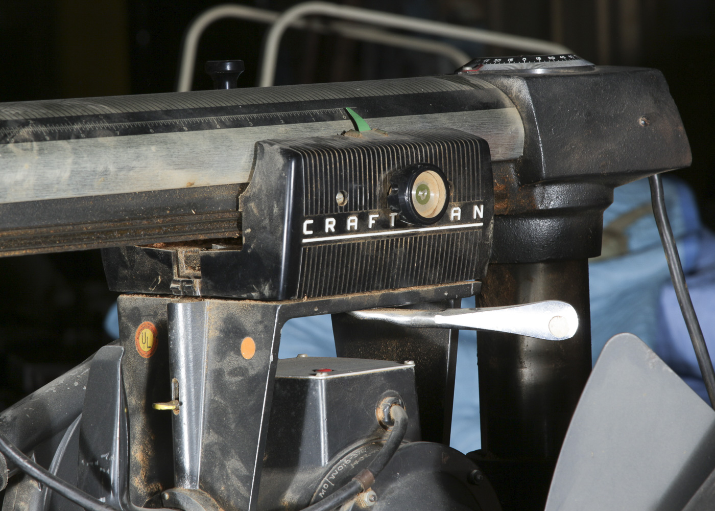 Handcrafted Work Bench and Craftsman Radial 100 Saw