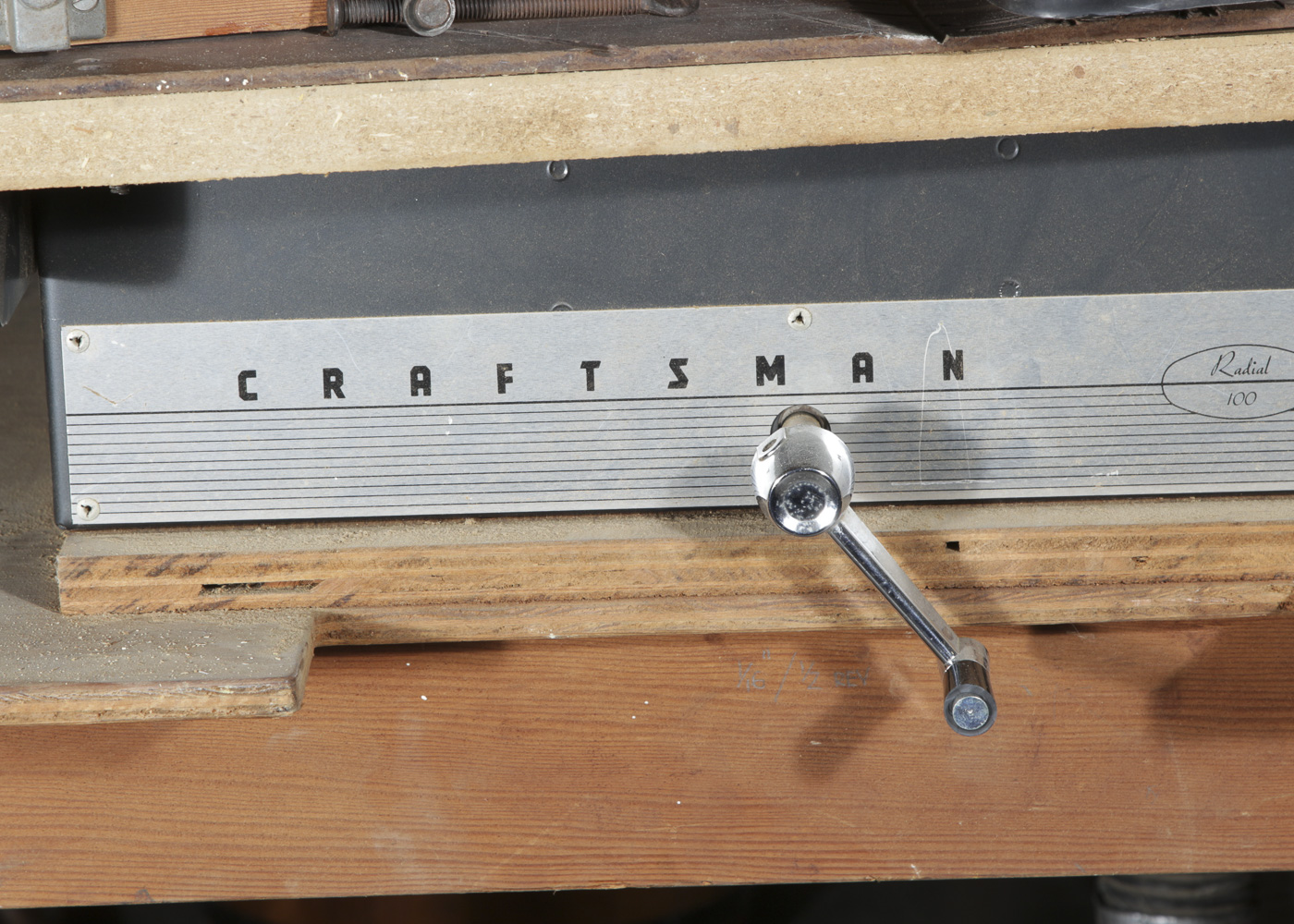 Handcrafted Work Bench and Craftsman Radial 100 Saw