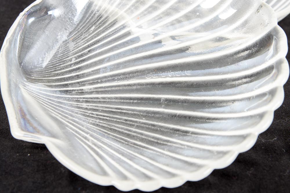 Gorham Lead Crystal Vase and Two Shell Dishes by Arcuisine