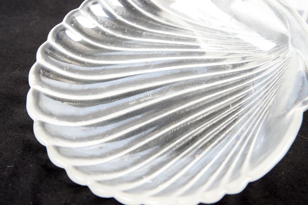 Gorham Lead Crystal Vase and Two Shell Dishes by Arcuisine