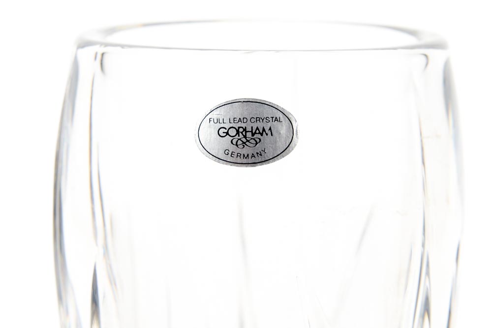 Gorham Lead Crystal Vase and Two Shell Dishes by Arcuisine