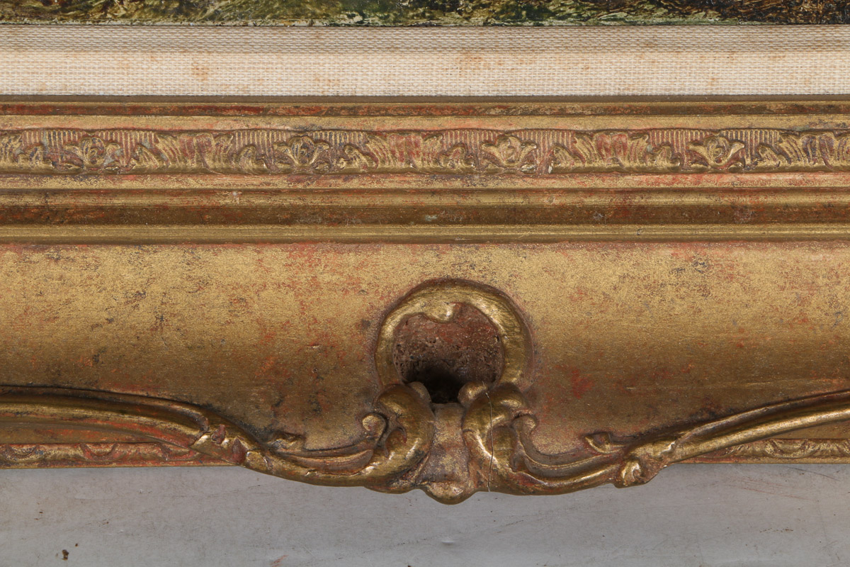 1894 George Harris Oil Painting on Canvas "The Mill"