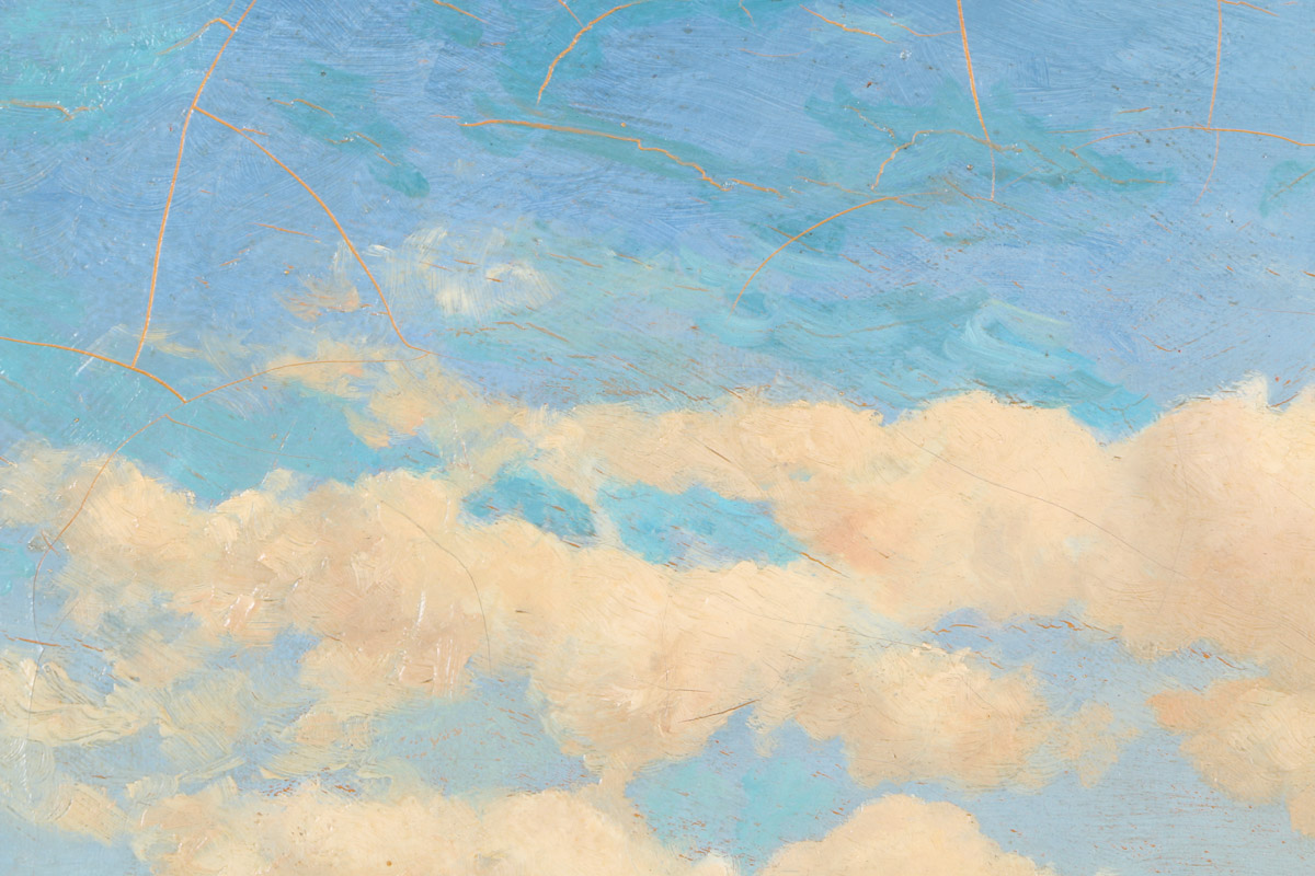 19th Century J. C. Moore Oil Painting on Canvas "Harlech Castle"