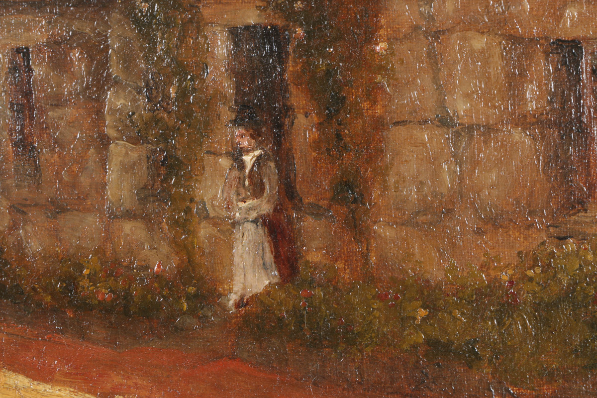 19th Century J. C. Moore Oil Painting on Canvas "Harlech Castle"