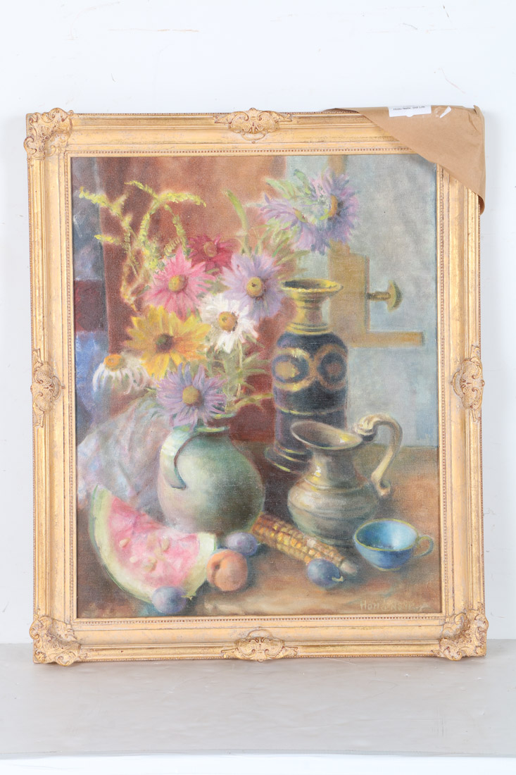 Nelly Holló Oil Painting on Canvas "Still Life"