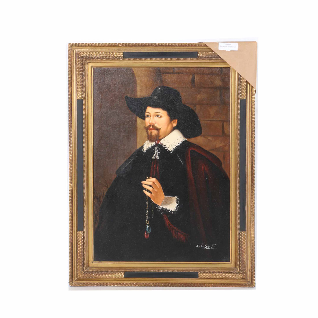 Luca De Sanctis Oil Painting on Canvas  "Gentleman"