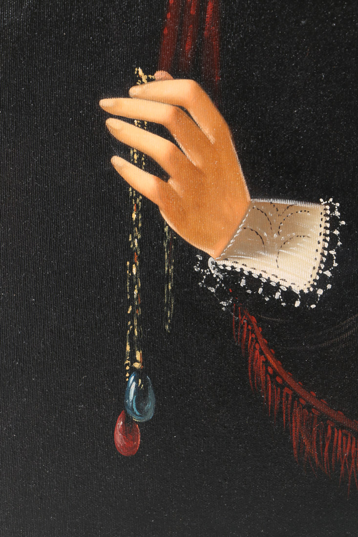 Luca De Sanctis Oil Painting on Canvas  "Gentleman"