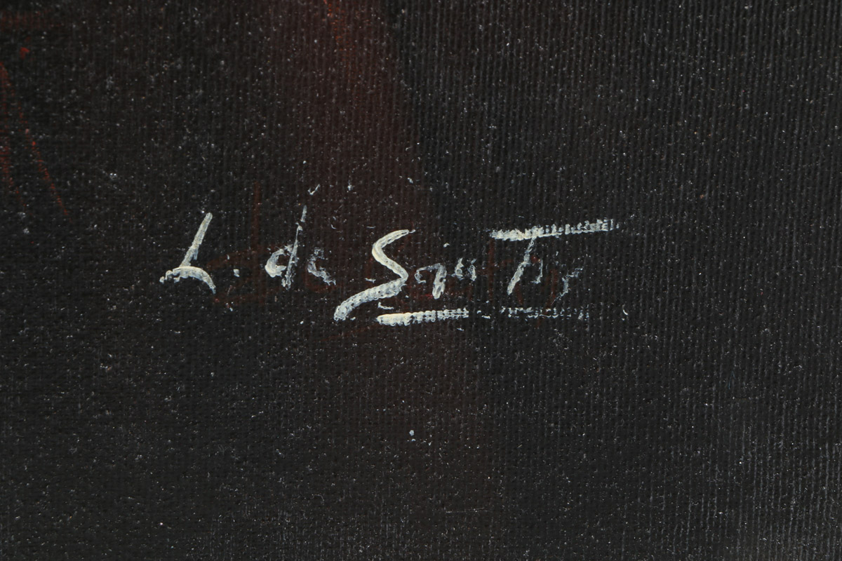 Luca De Sanctis Oil Painting on Canvas  "Gentleman"