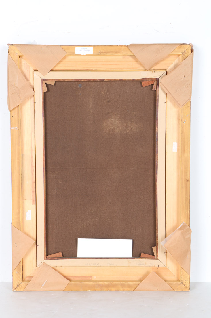 C. Martin Oil Painting on Canvas "Landscape With Bridge"