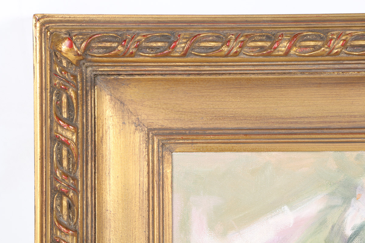 Eugenio Cohaila Oil Painting on Canvas "Flowers"